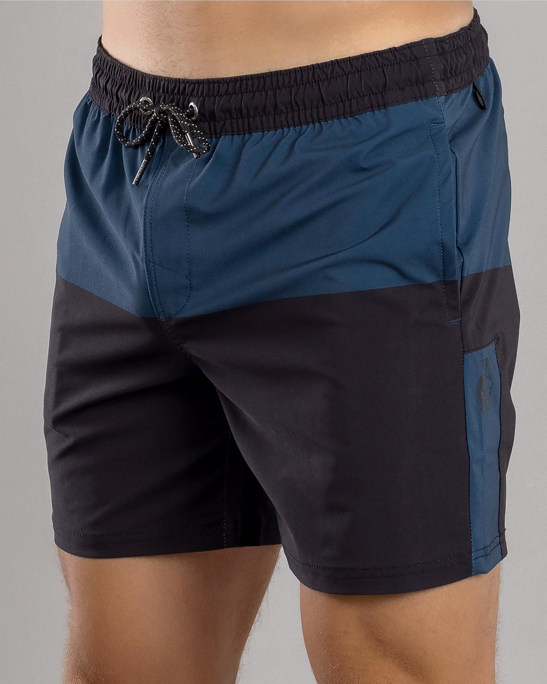 Bicolour Elastic Waist Shorts