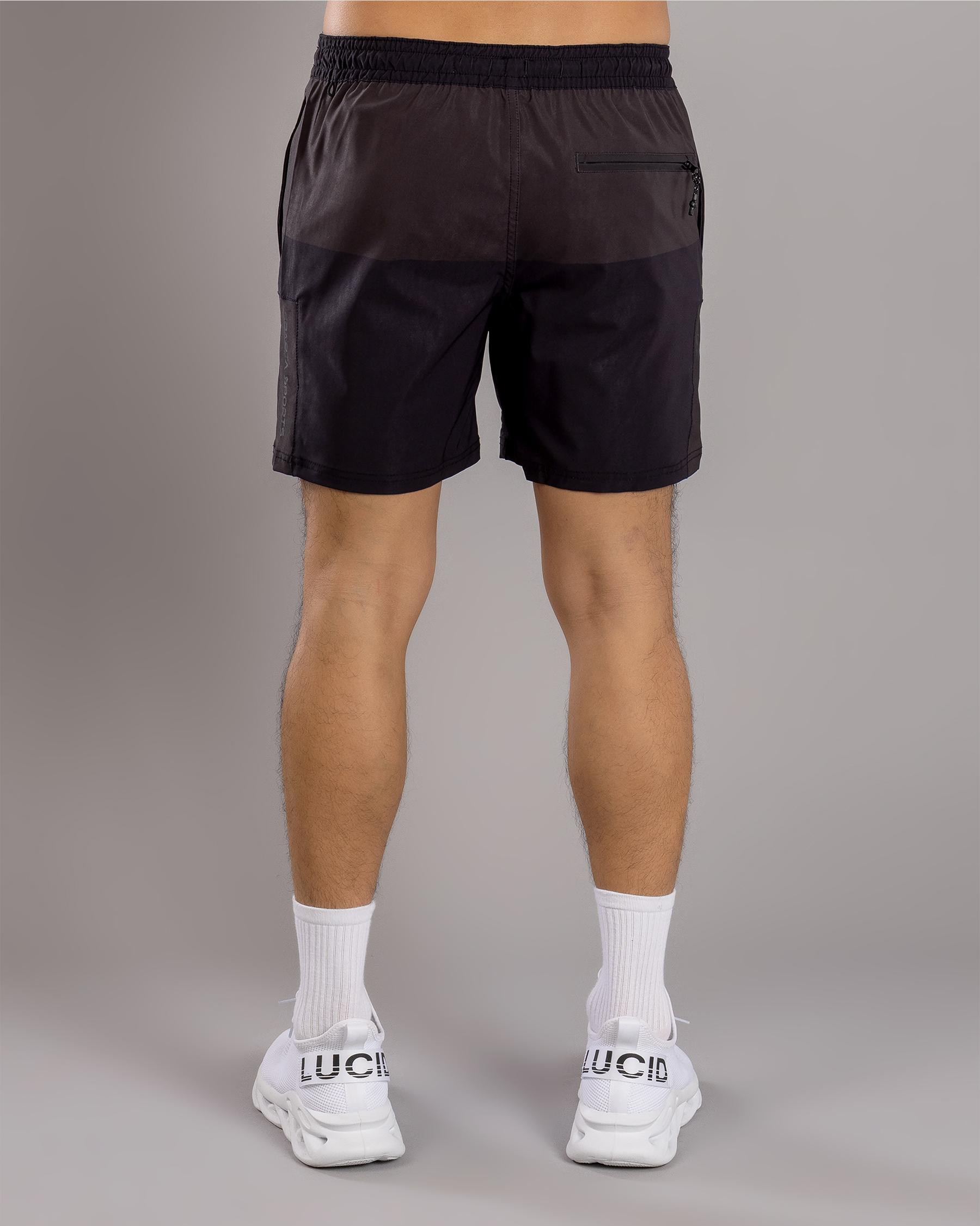 Bicolour Elastic Waist Shorts