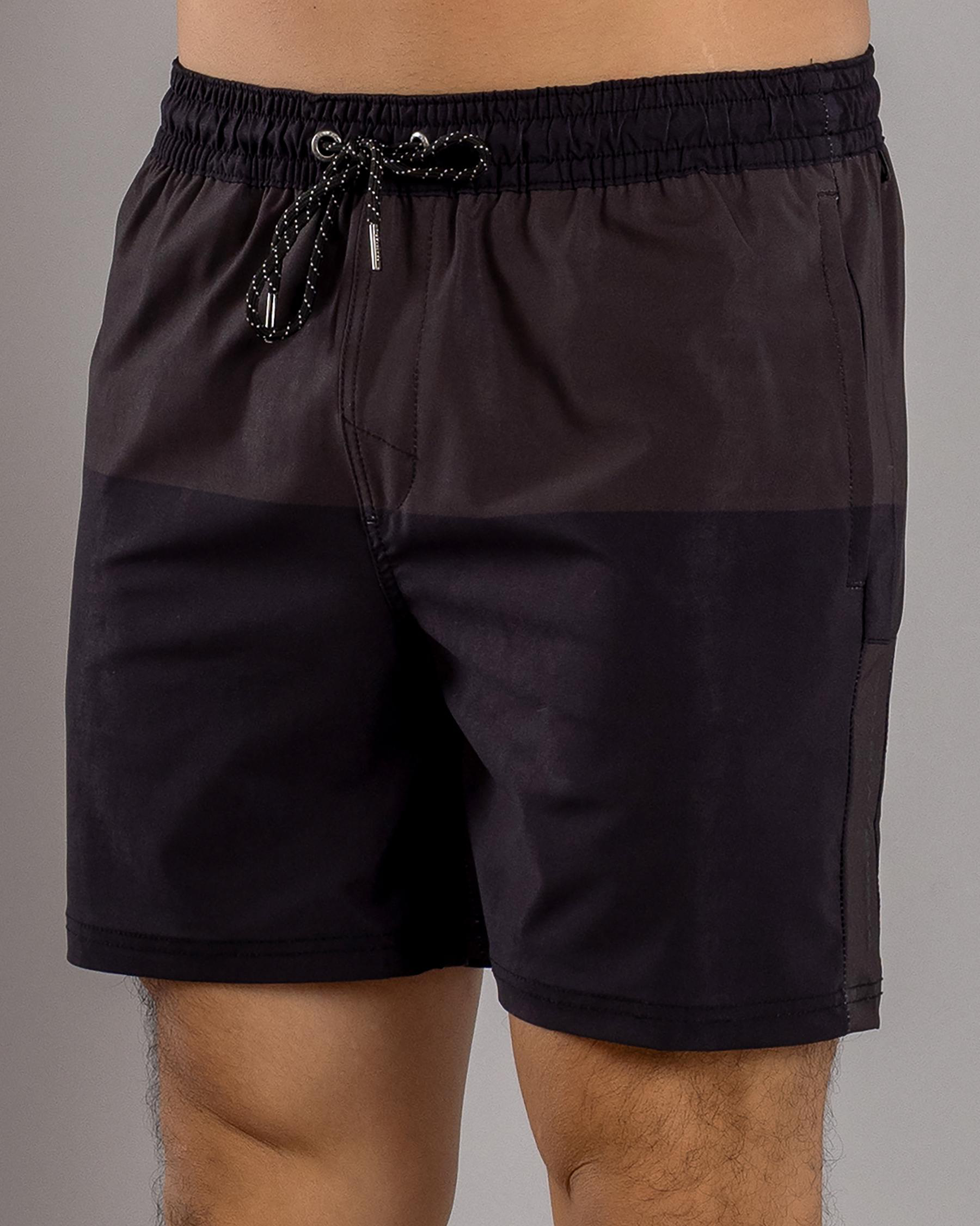 Bicolour Elastic Waist Shorts