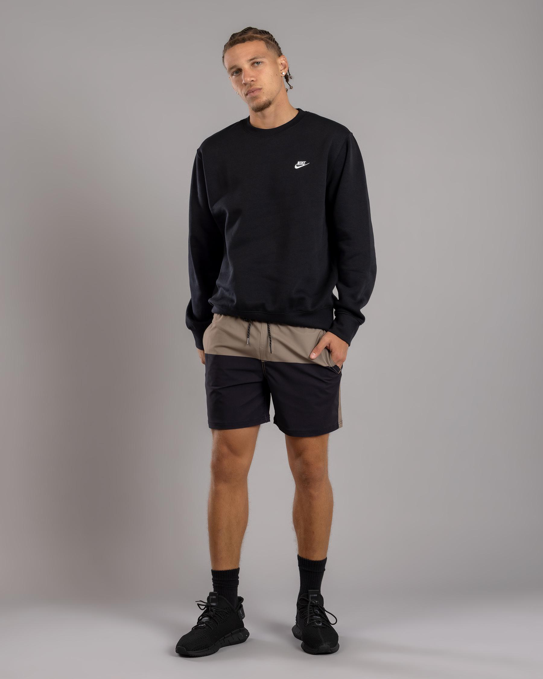 Bicolour Elastic Waist Shorts