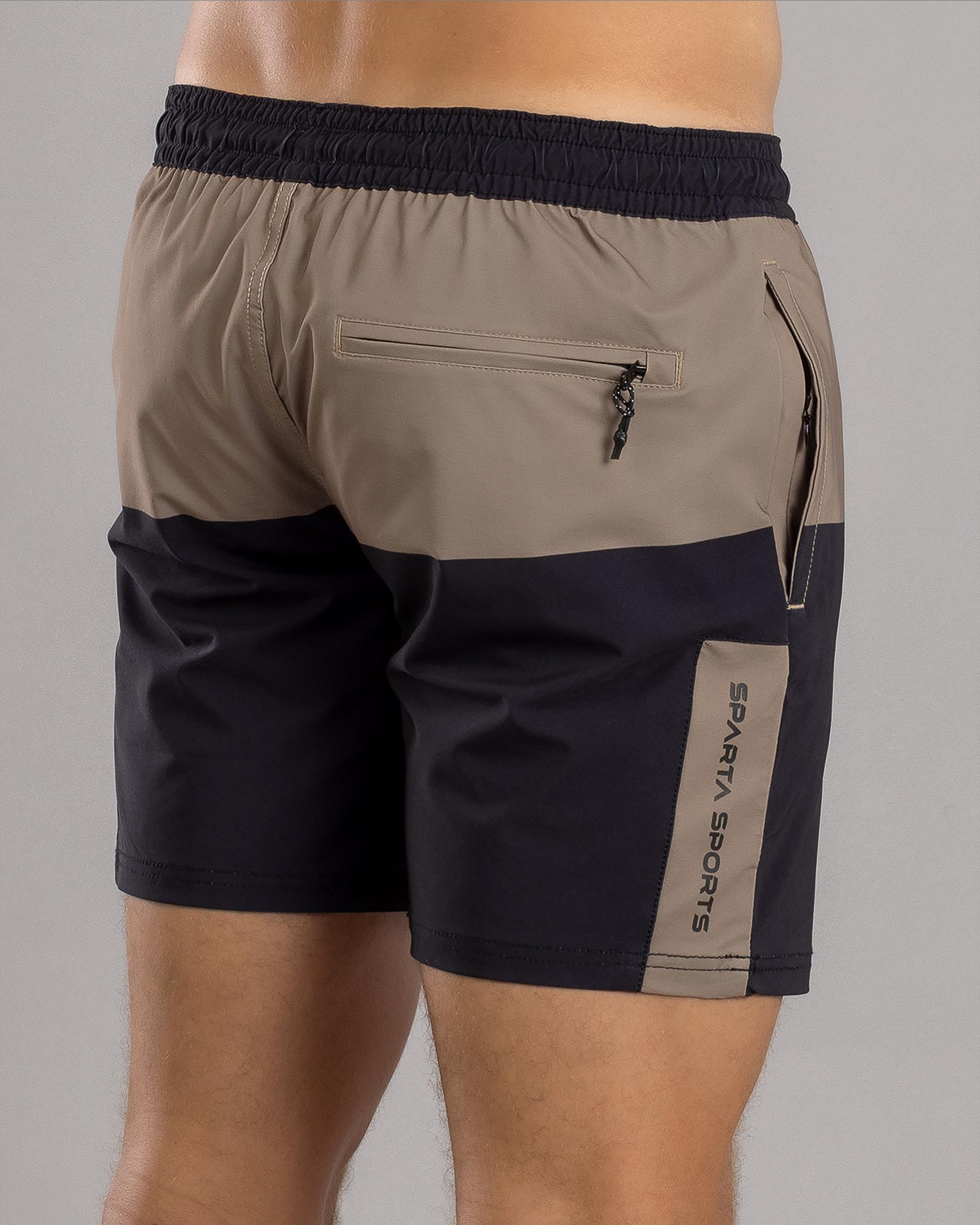 Bicolour Elastic Waist Shorts