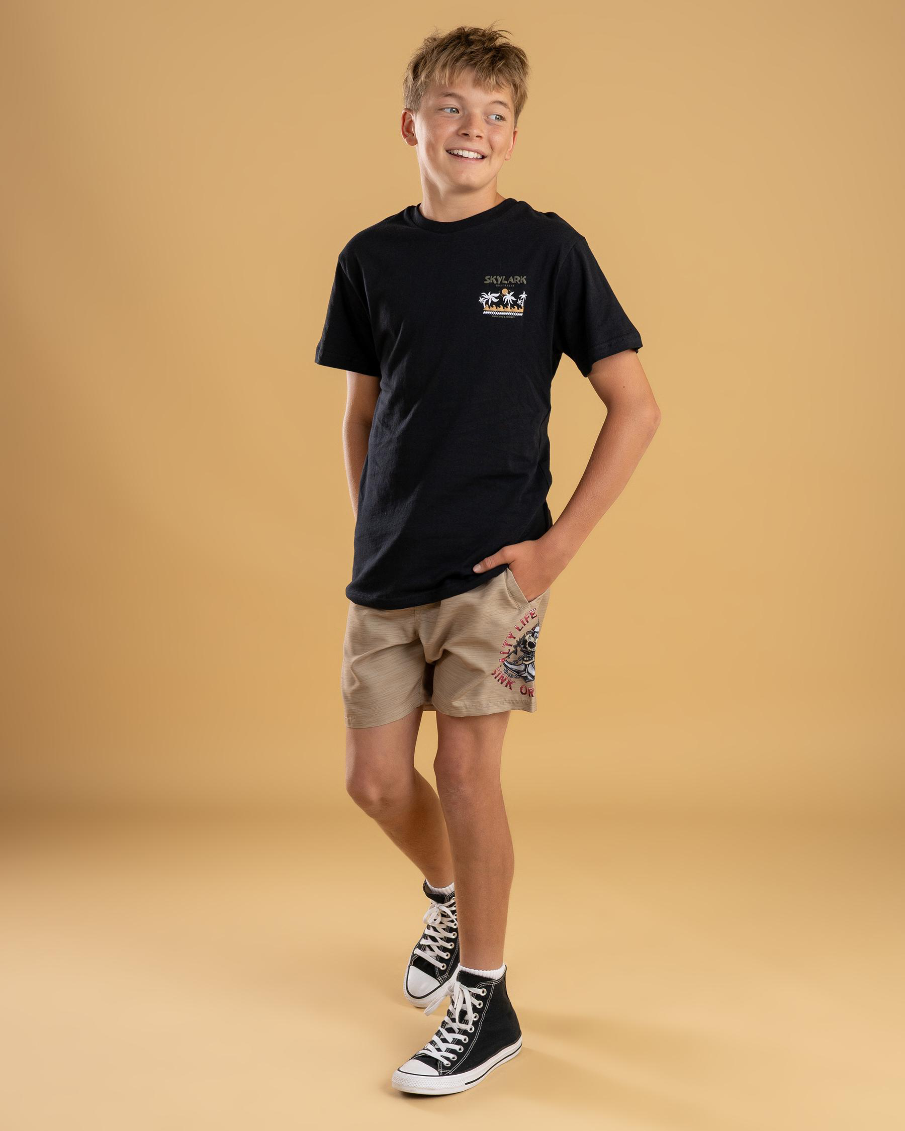 Sink Or Swim Elastic Waist Shorts