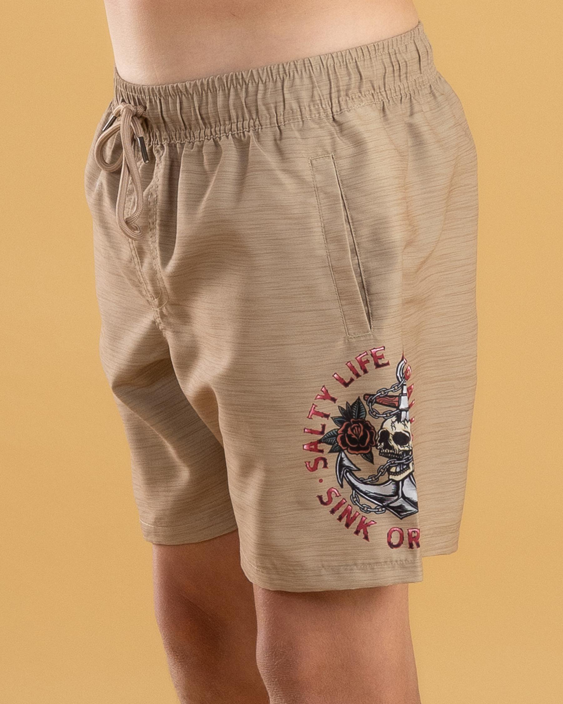 Sink Or Swim Elastic Waist Shorts