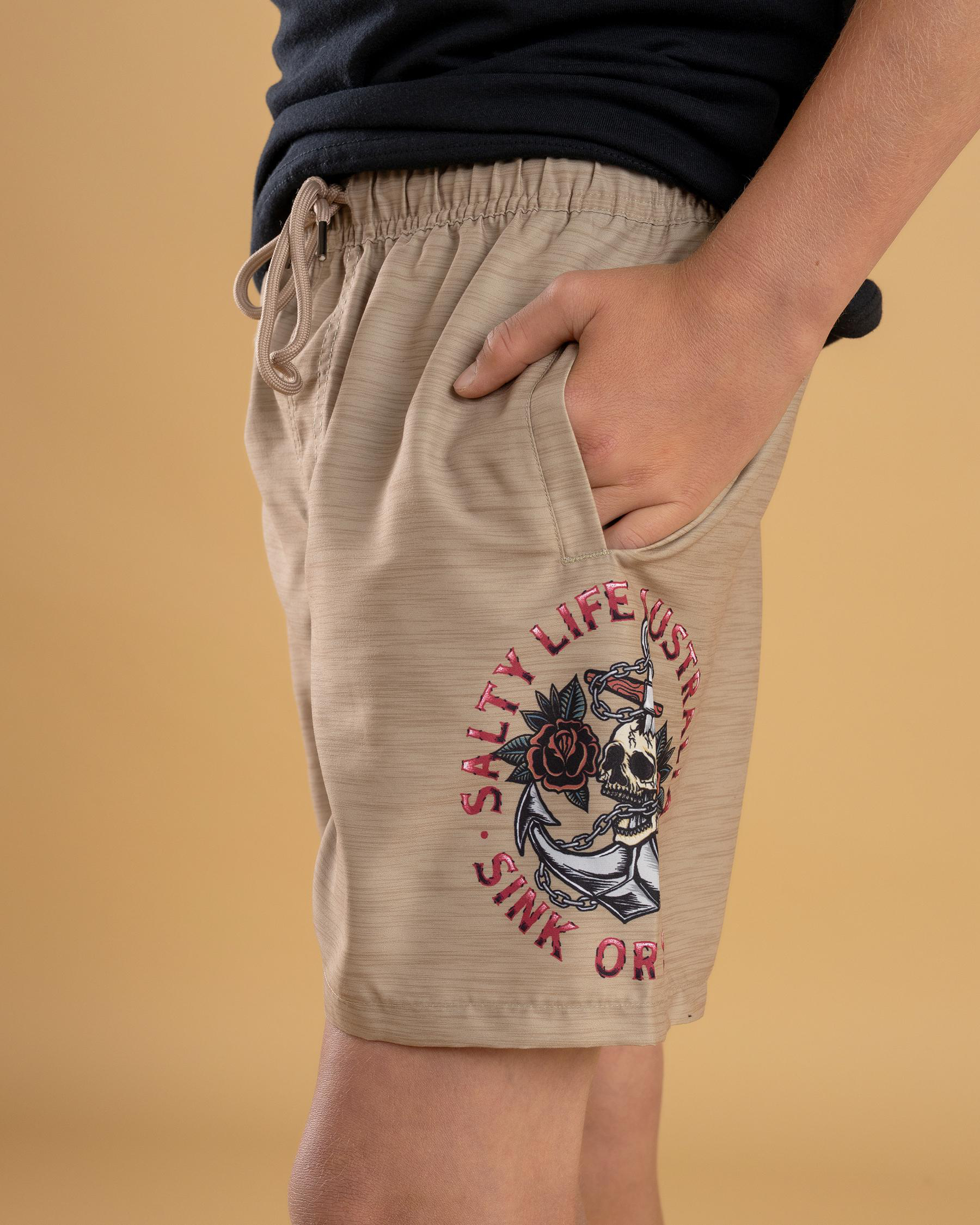 Sink Or Swim Elastic Waist Shorts