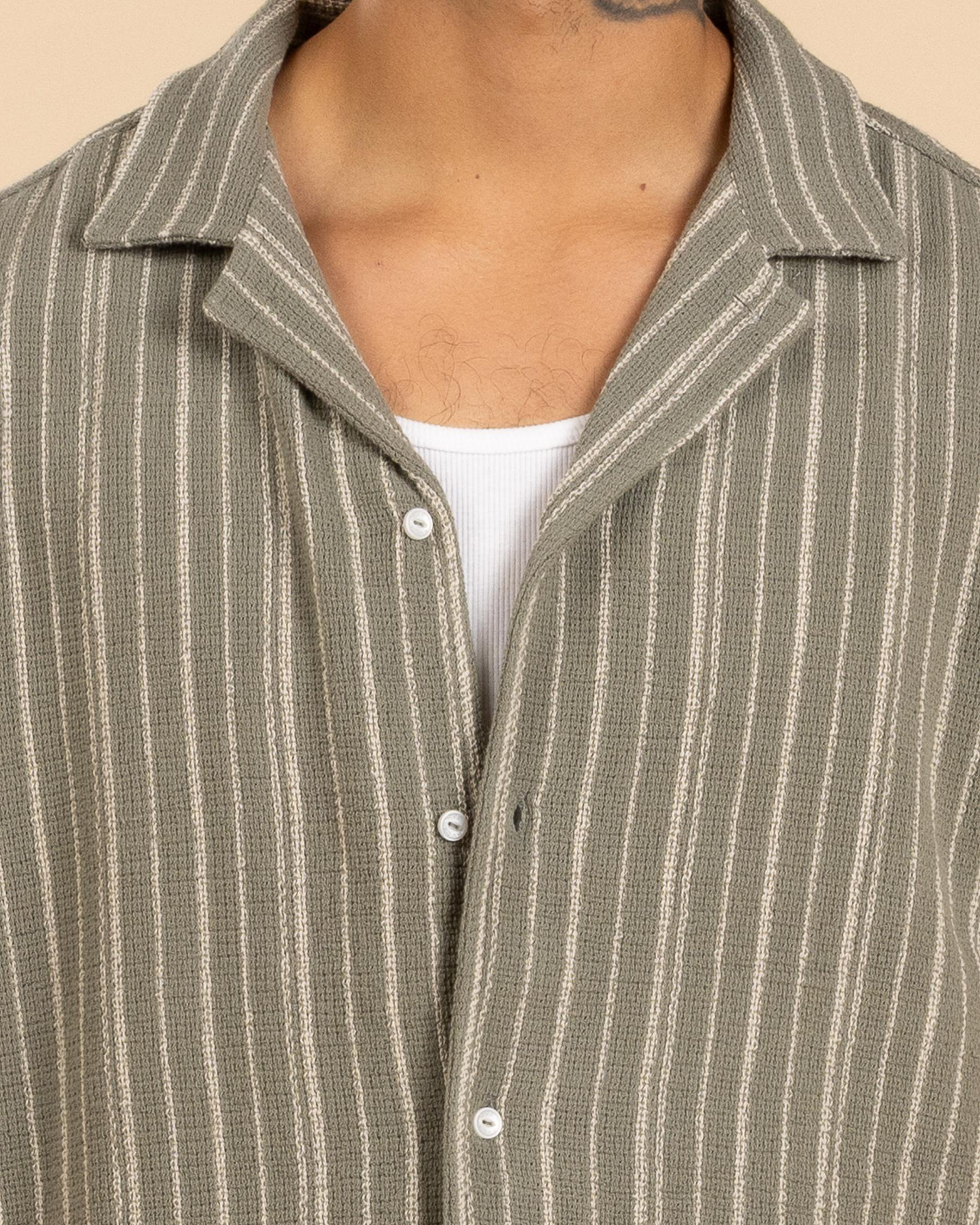 Vacancy Stripe Short Sleeve Shirt