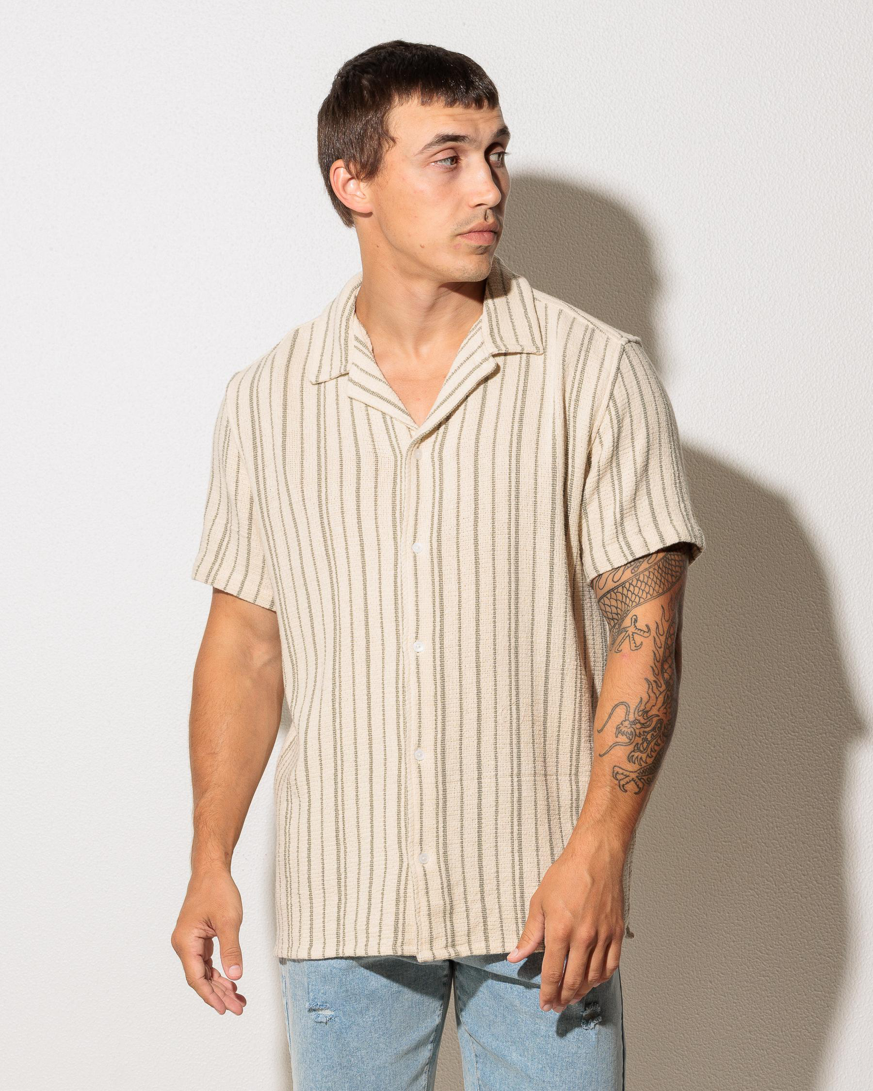 Vacancy Stripe Short Sleeve Shirt
