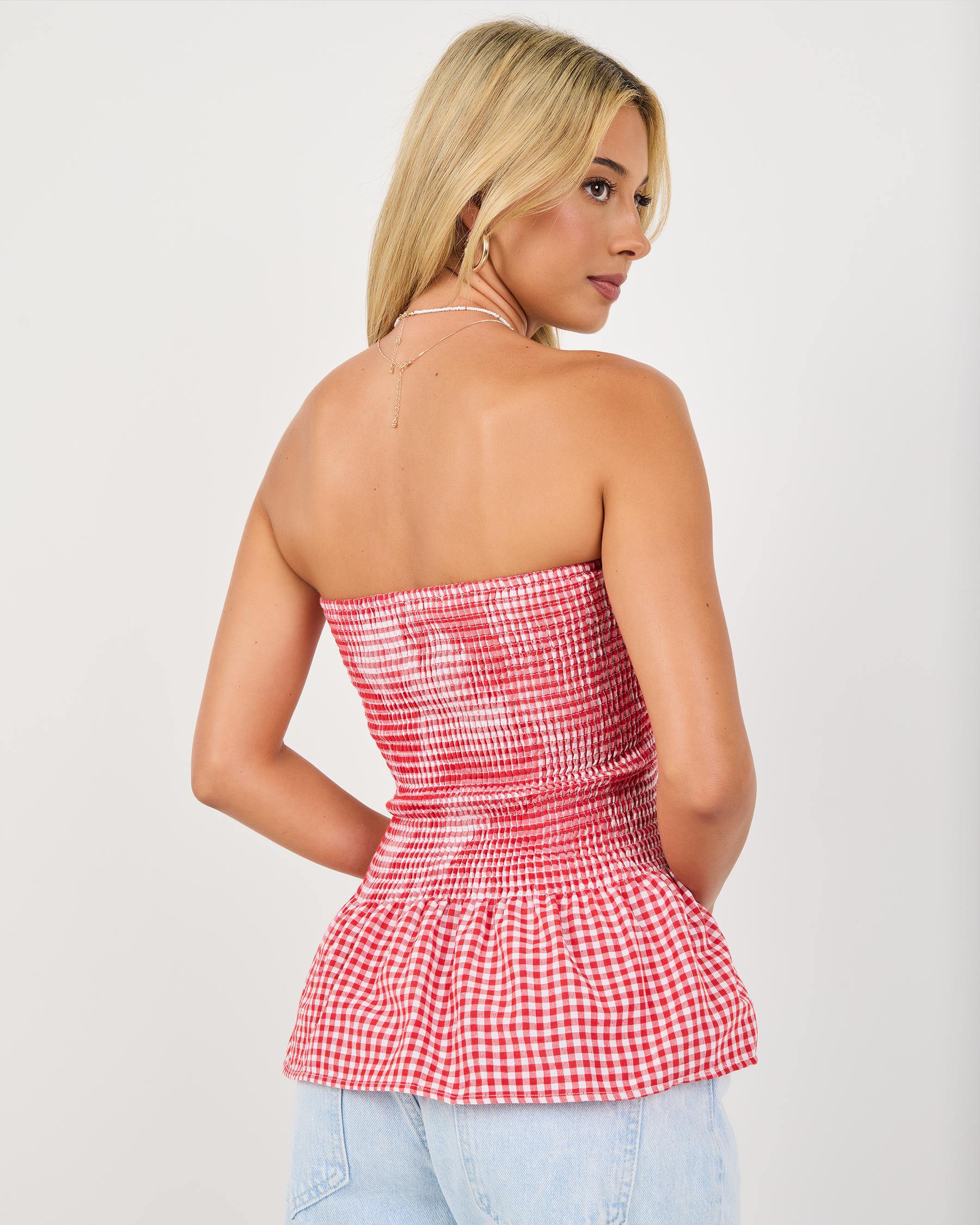 Annie Peplum Tube Top