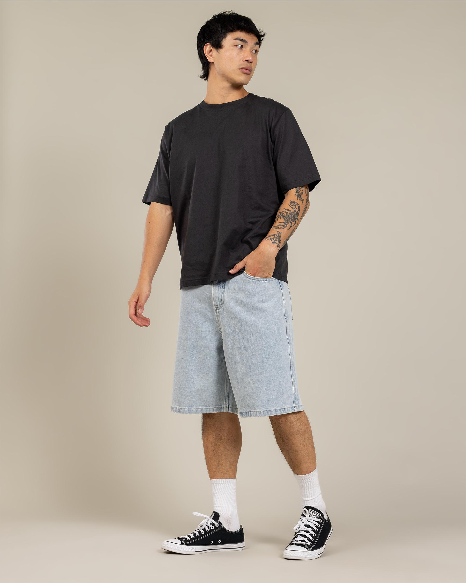 Medina Script Denim Walk Shorts