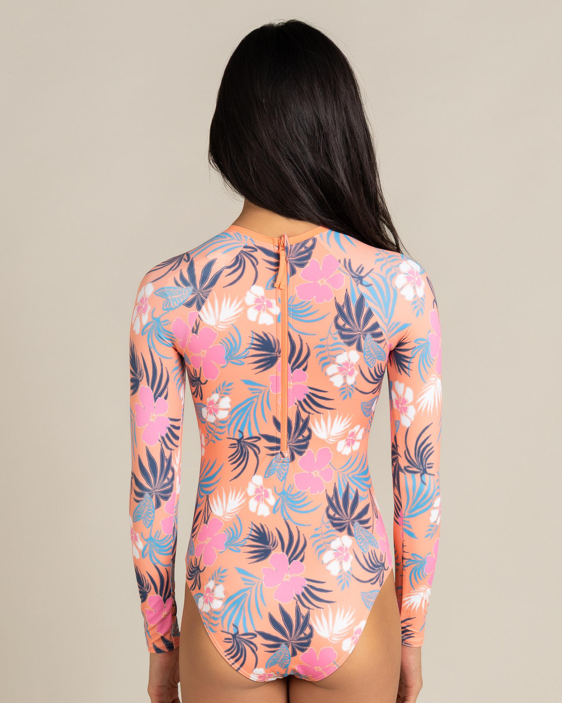 Active Floral Long Sleeve Surfsuit