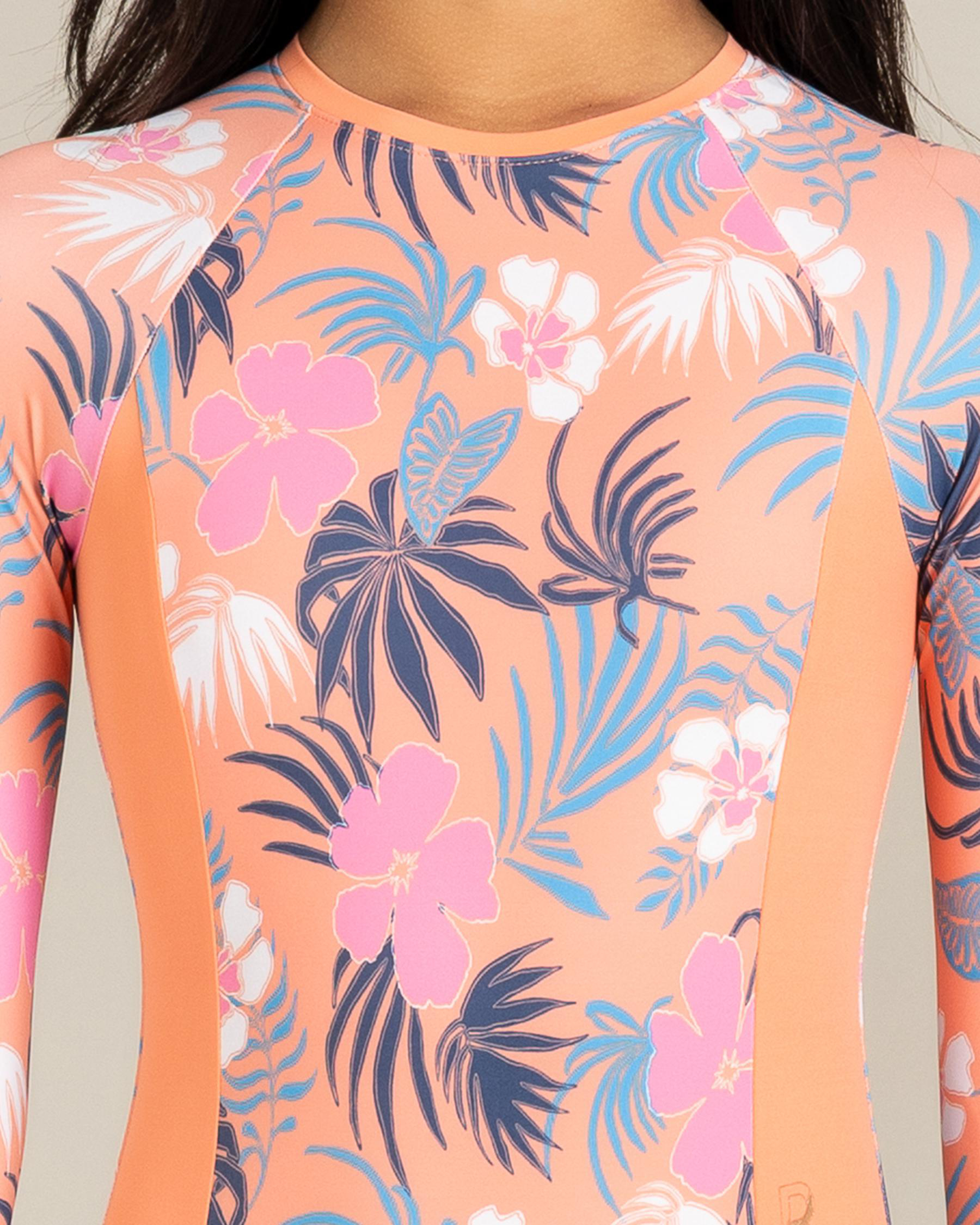Active Floral Long Sleeve Surfsuit