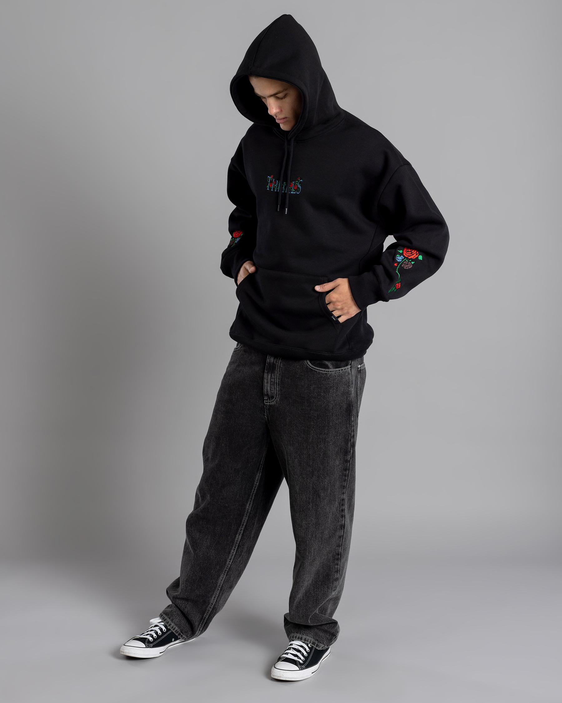 Thorned Slouch Pull On Hoodie