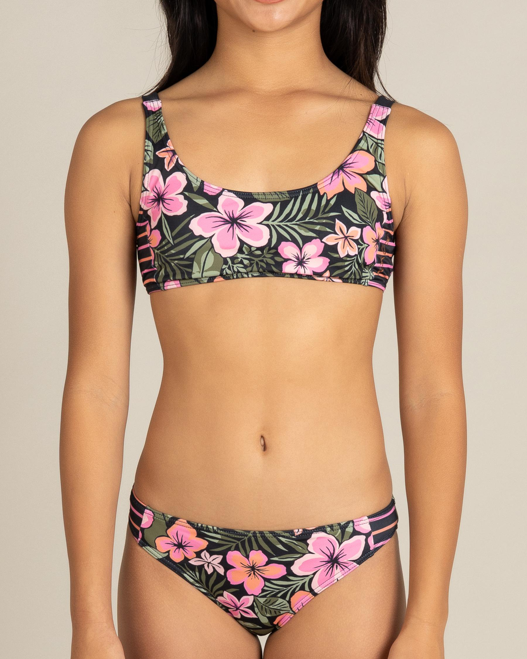 Active Floral Bralette Bikini Set
