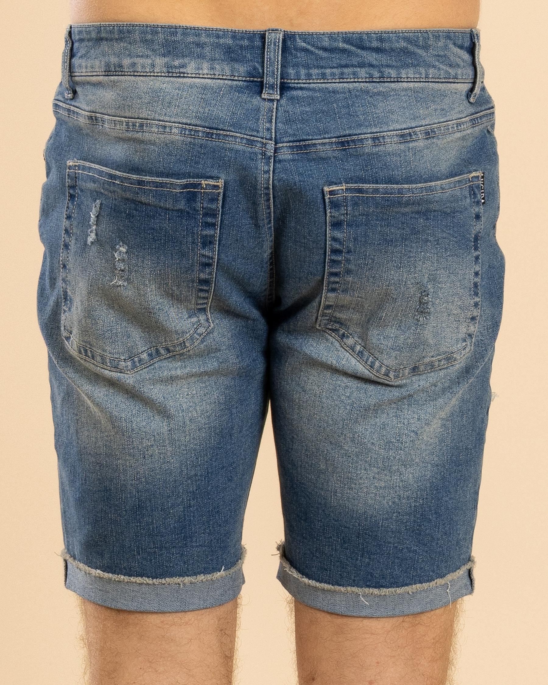 Torn Denim Walk Shorts