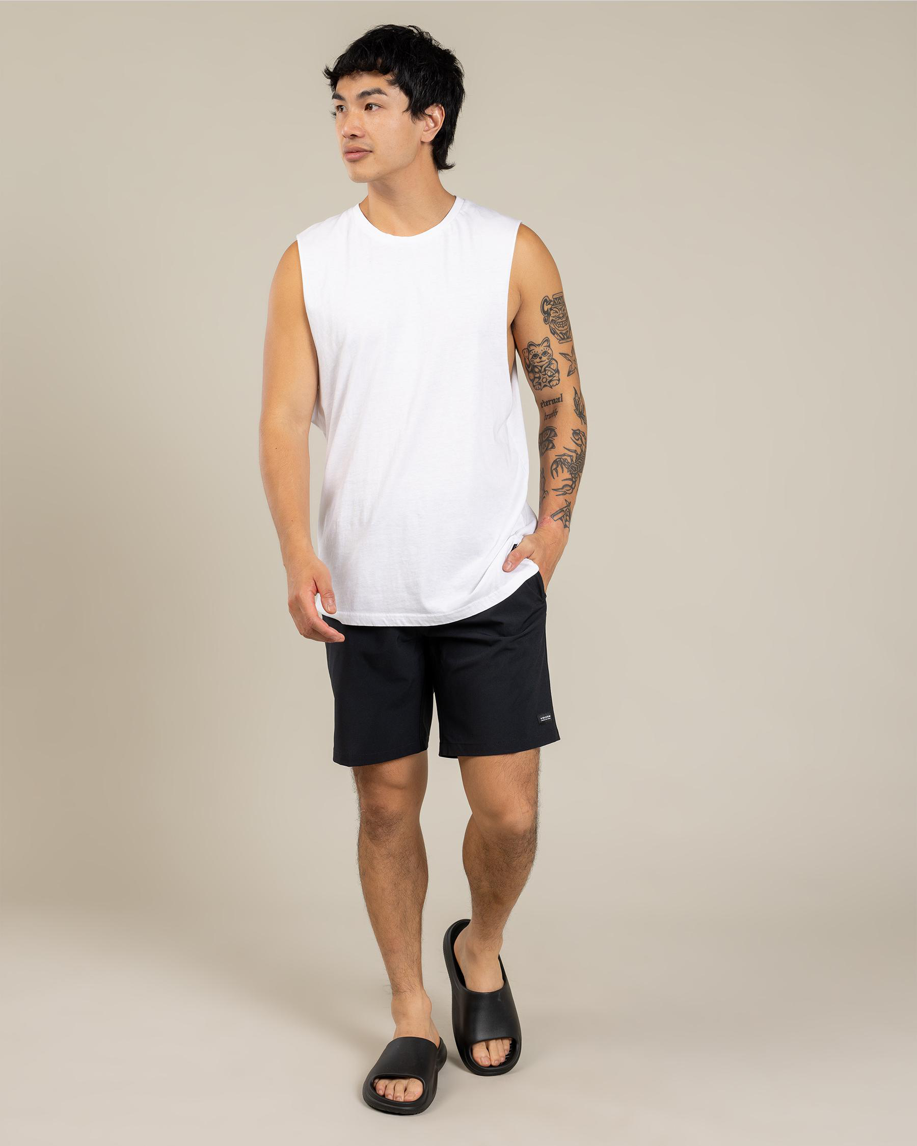 Stones Hybrid Elastic Waist Shorts