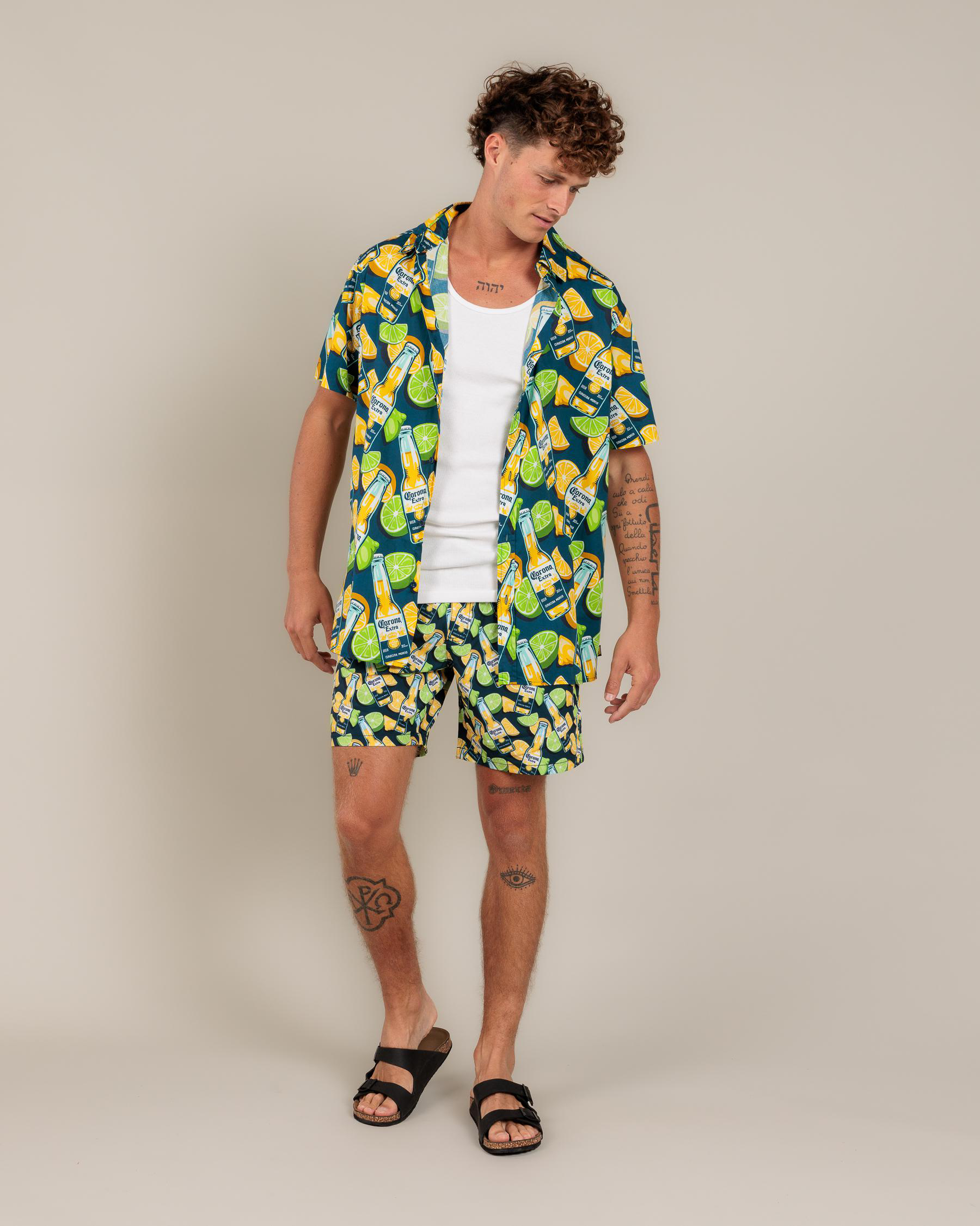 Fiesta Navy Short Sleeve Shirt