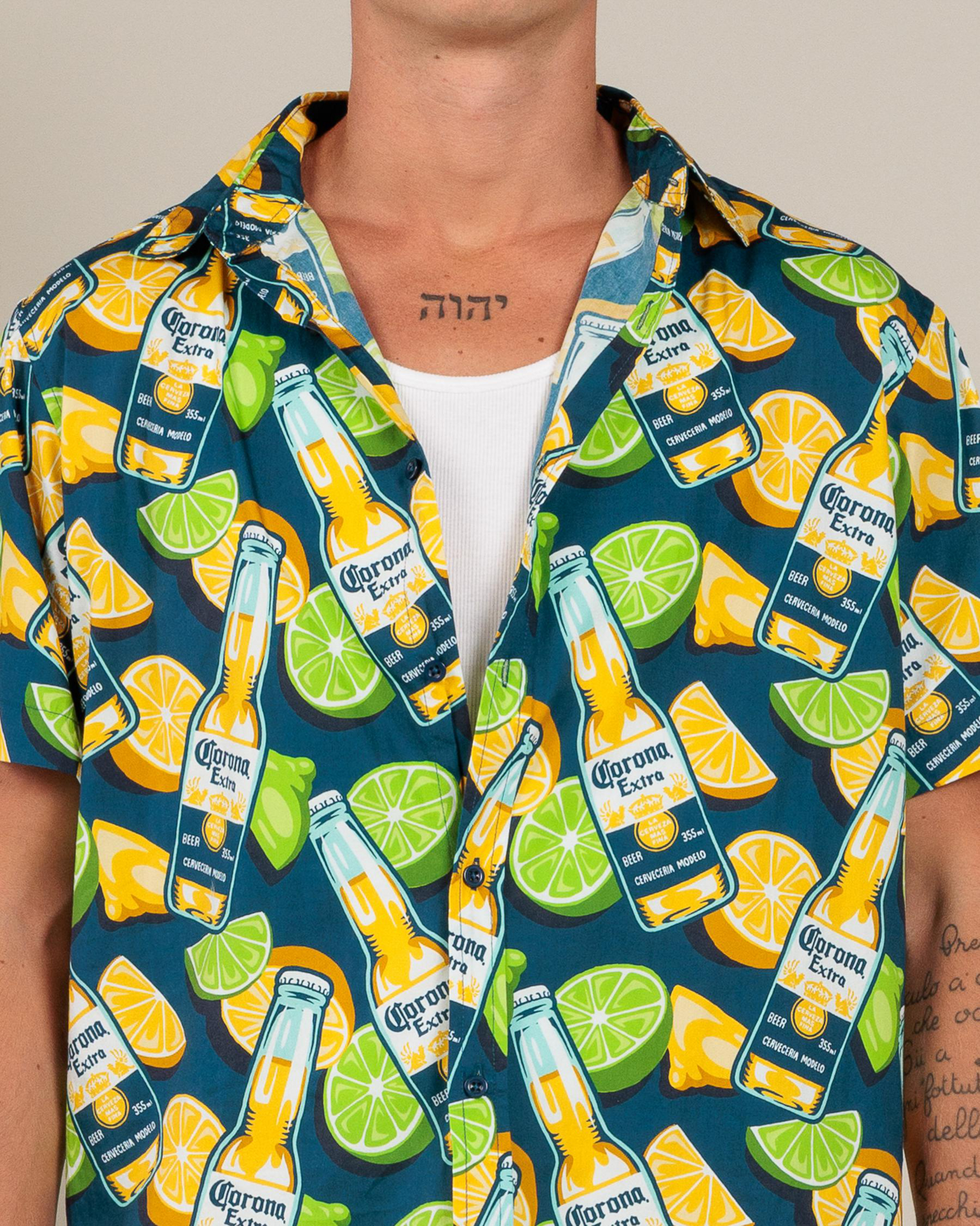 Fiesta Navy Short Sleeve Shirt