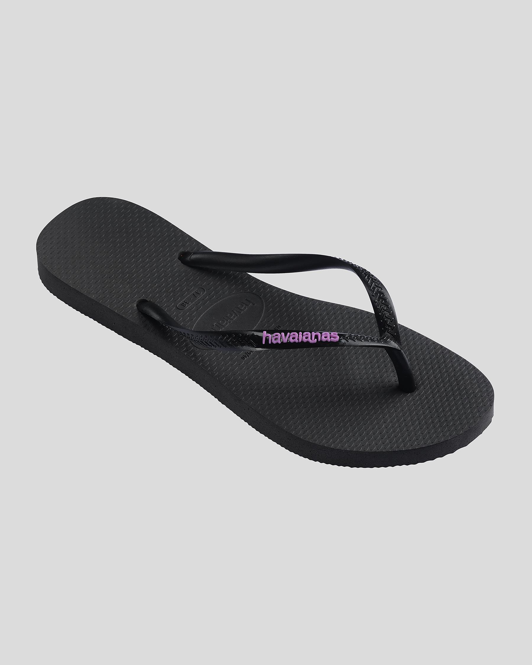Slim Rubber Logo Thongs