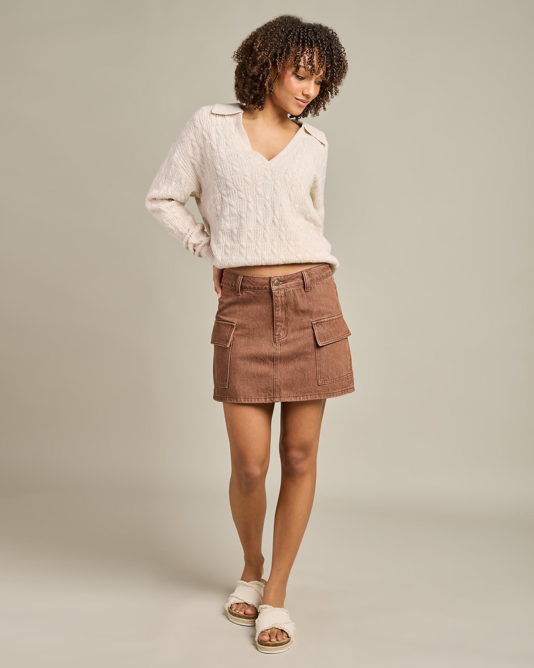 Cargo Denim Mini Skirt