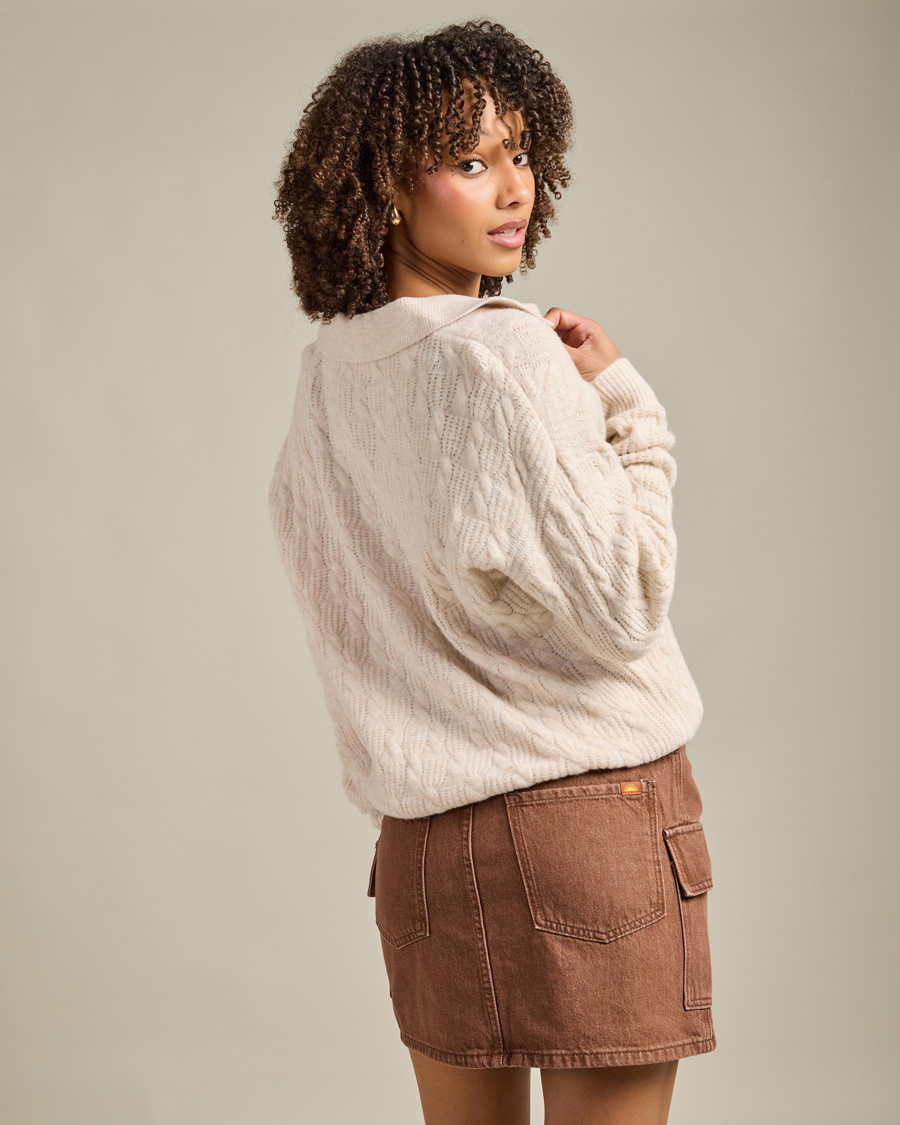 Lexie V-Neck Collared Jumper