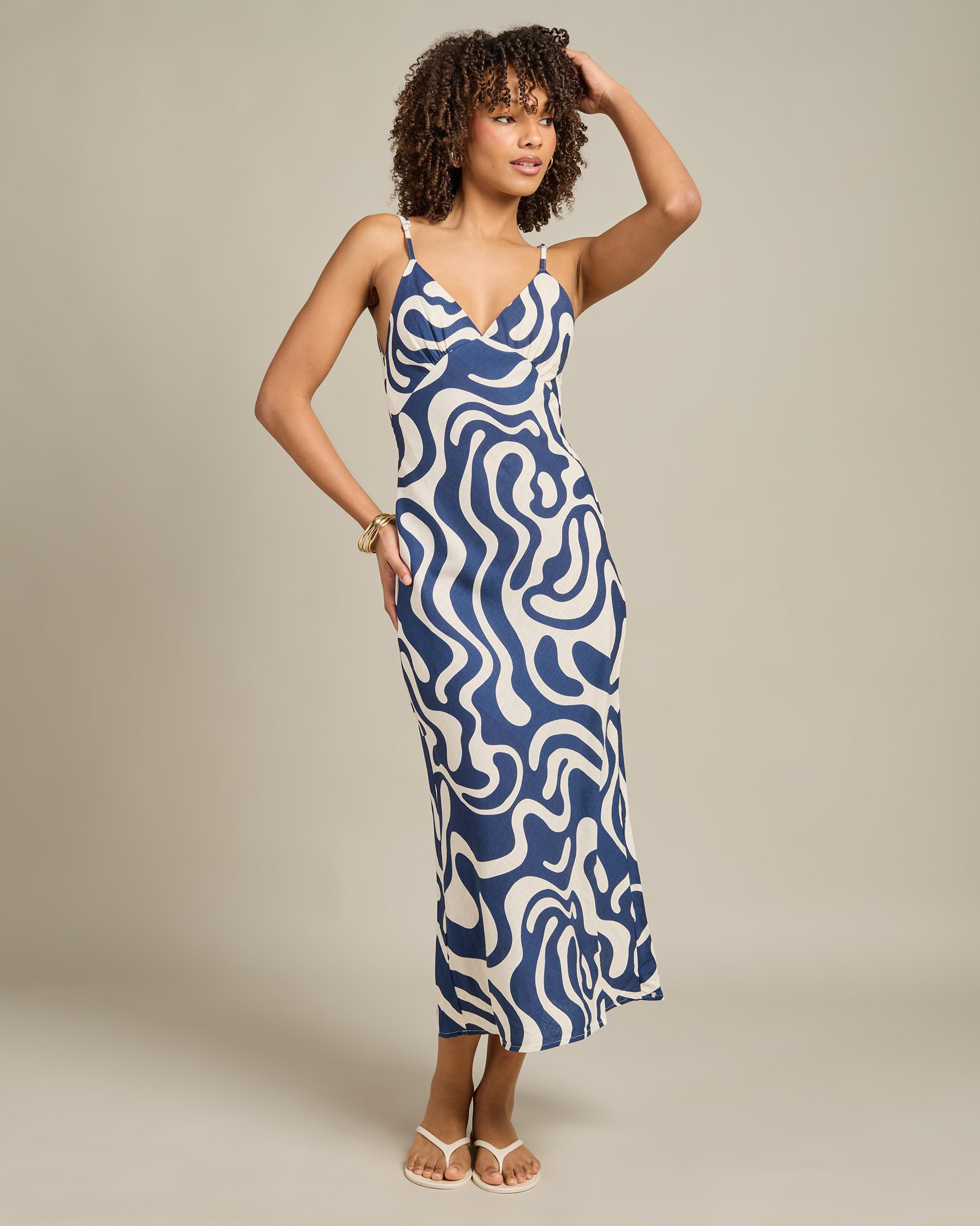 Waverly Bias Cut Midi Dress