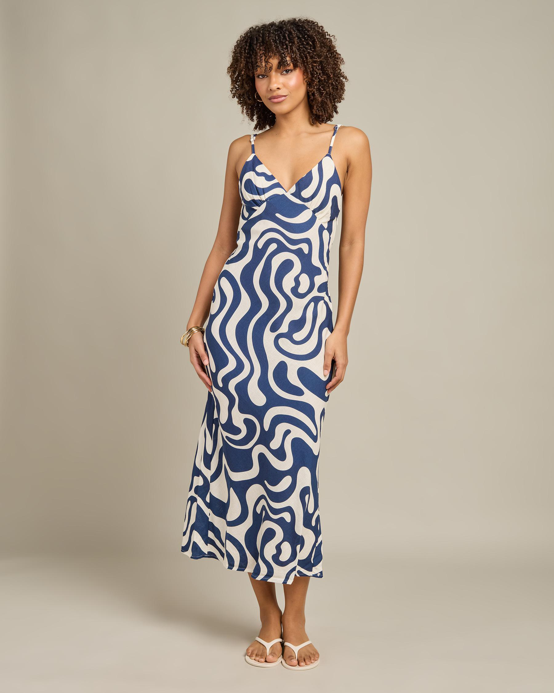 Waverly Bias Cut Midi Dress