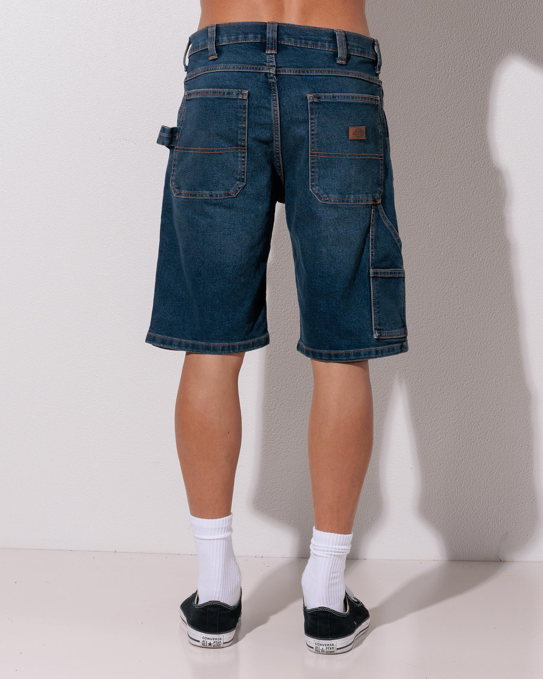 Relaxed Denim Utility Shorts