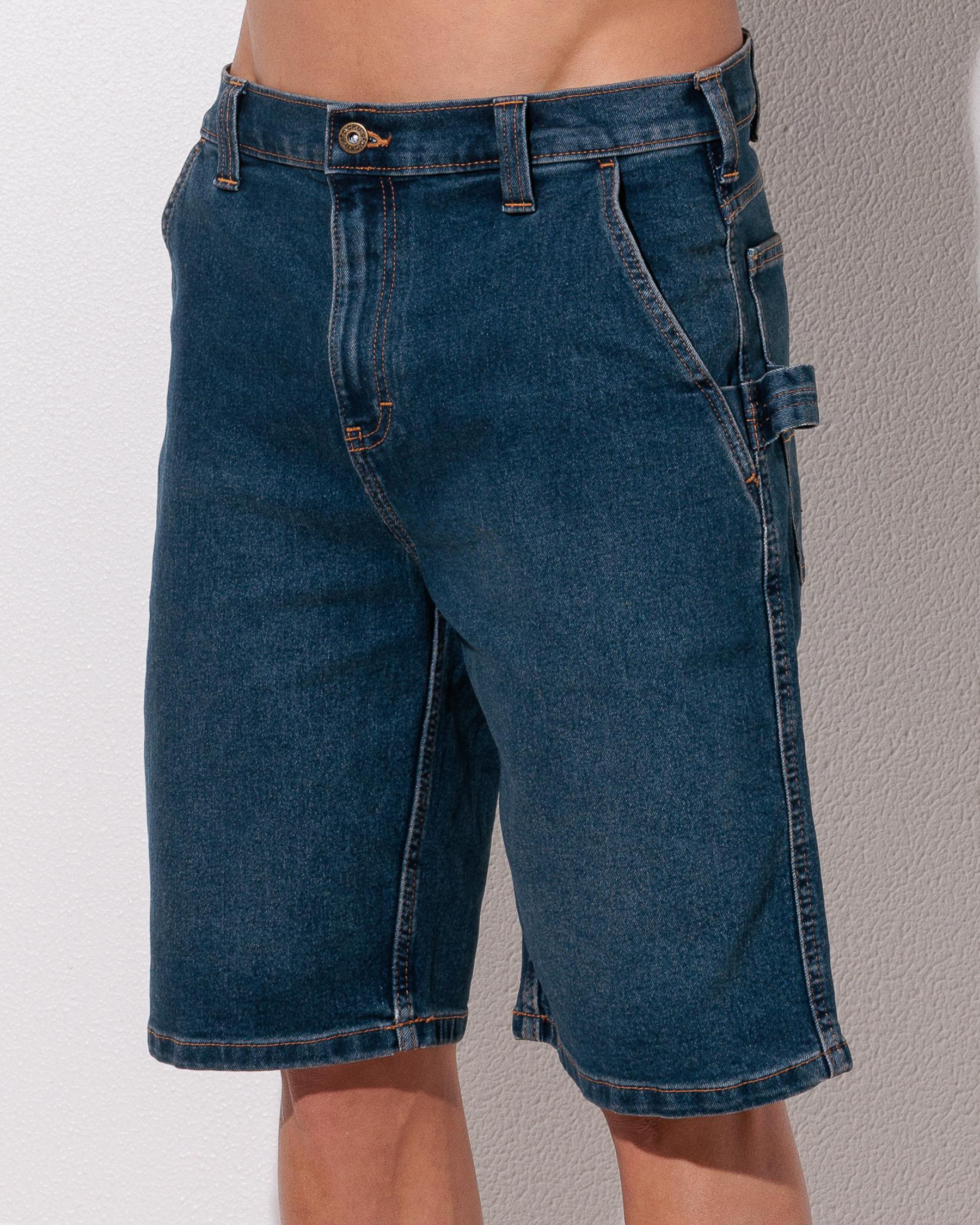 Relaxed Denim Utility Shorts