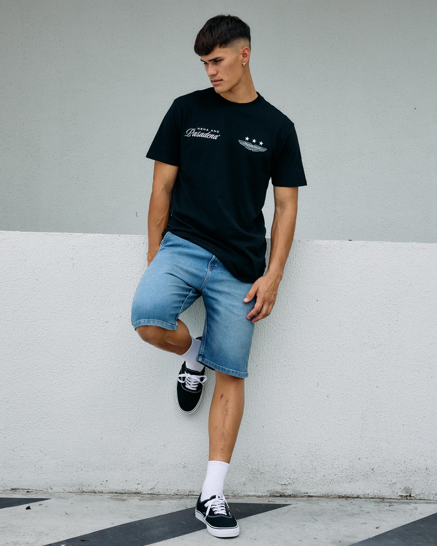 Relaxed Denim Utility Shorts