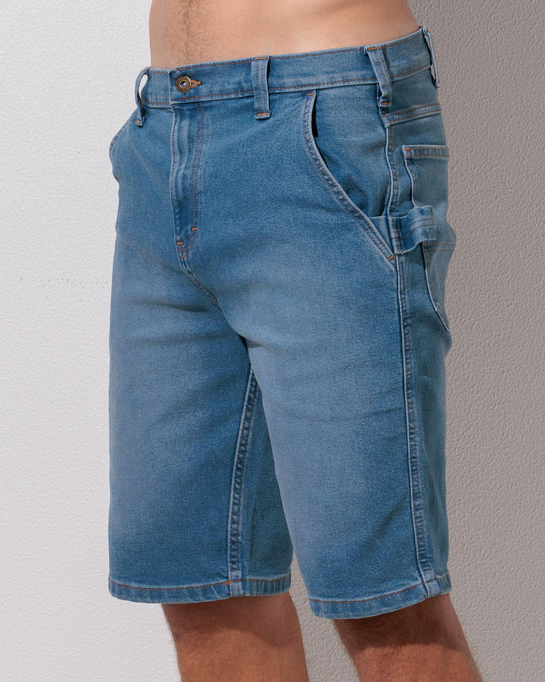 Relaxed Denim Utility Shorts