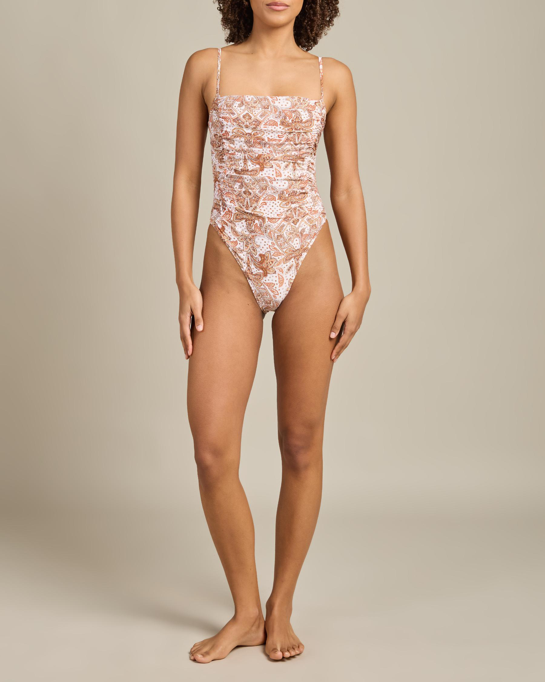 Impala Paisley Scrunched Side One Piece Swimsuit