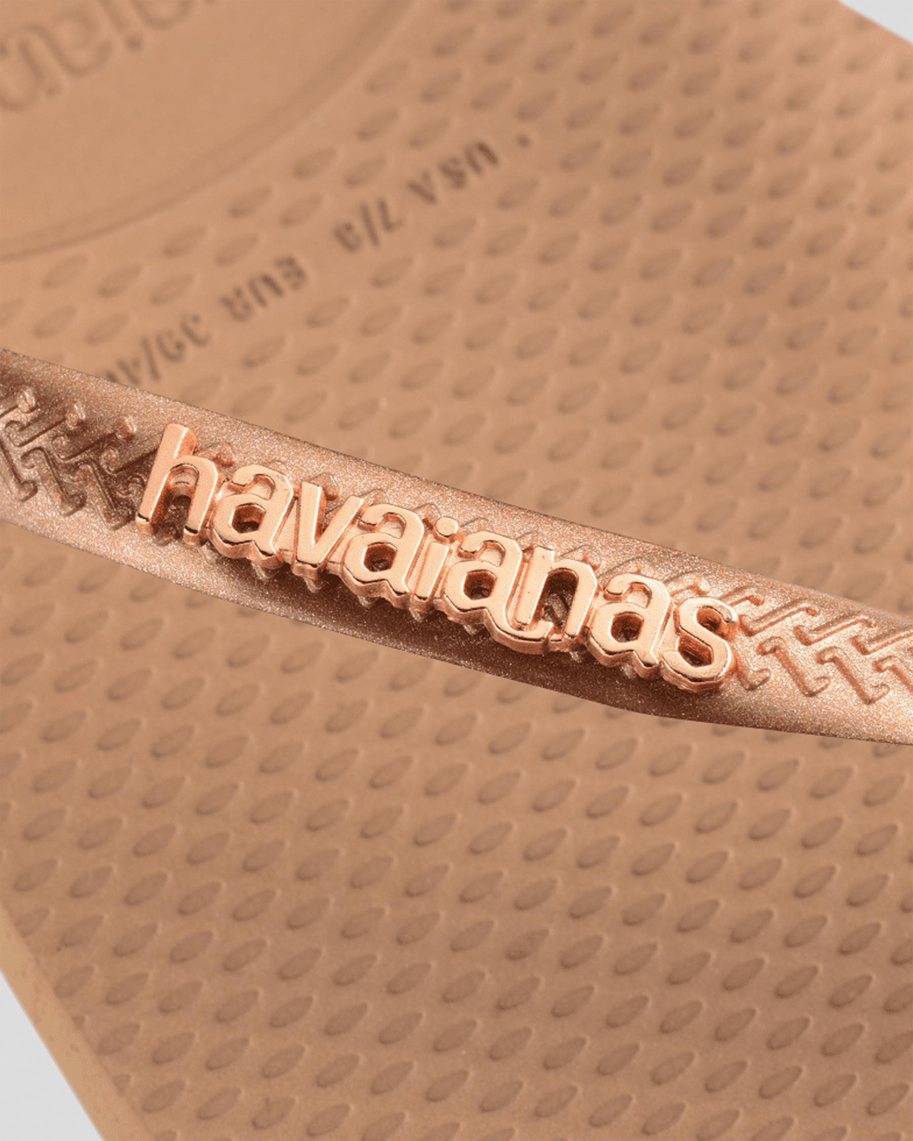 Slim Square Metal Logo Thongs