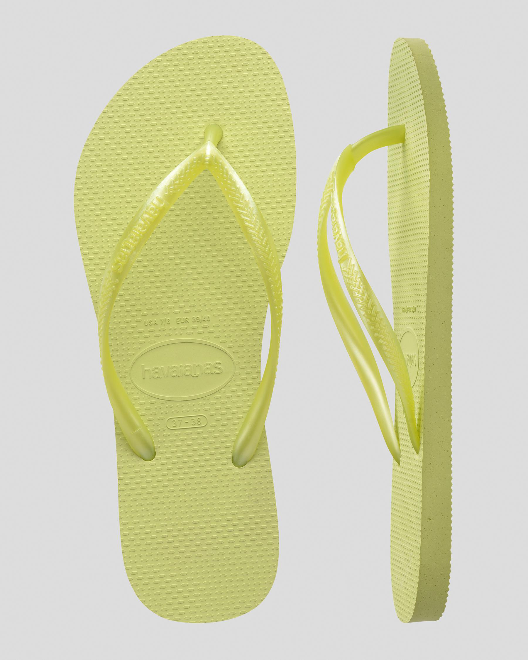 Slim Metallic Thongs