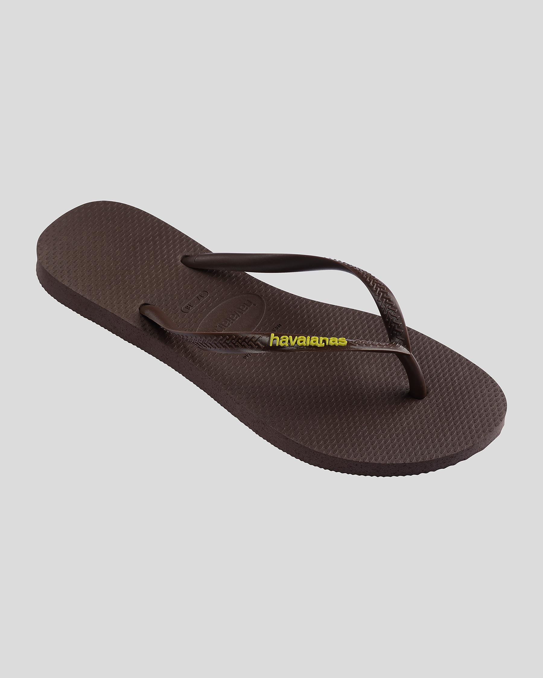 Slim Rubber Logo Thongs