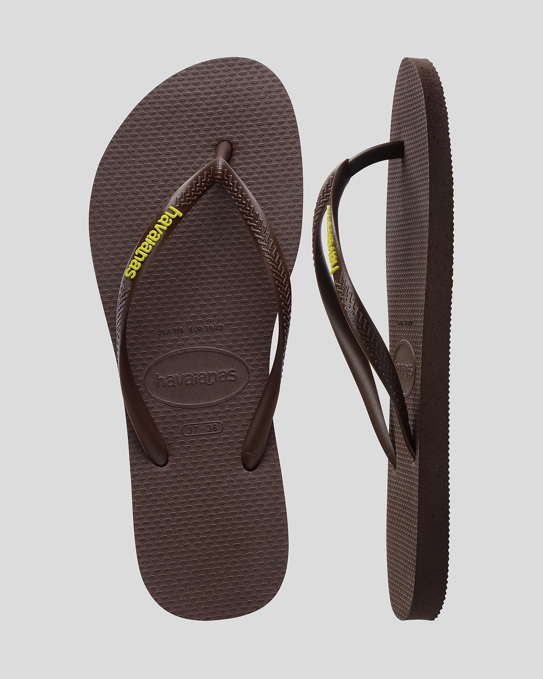 Slim Rubber Logo Thongs