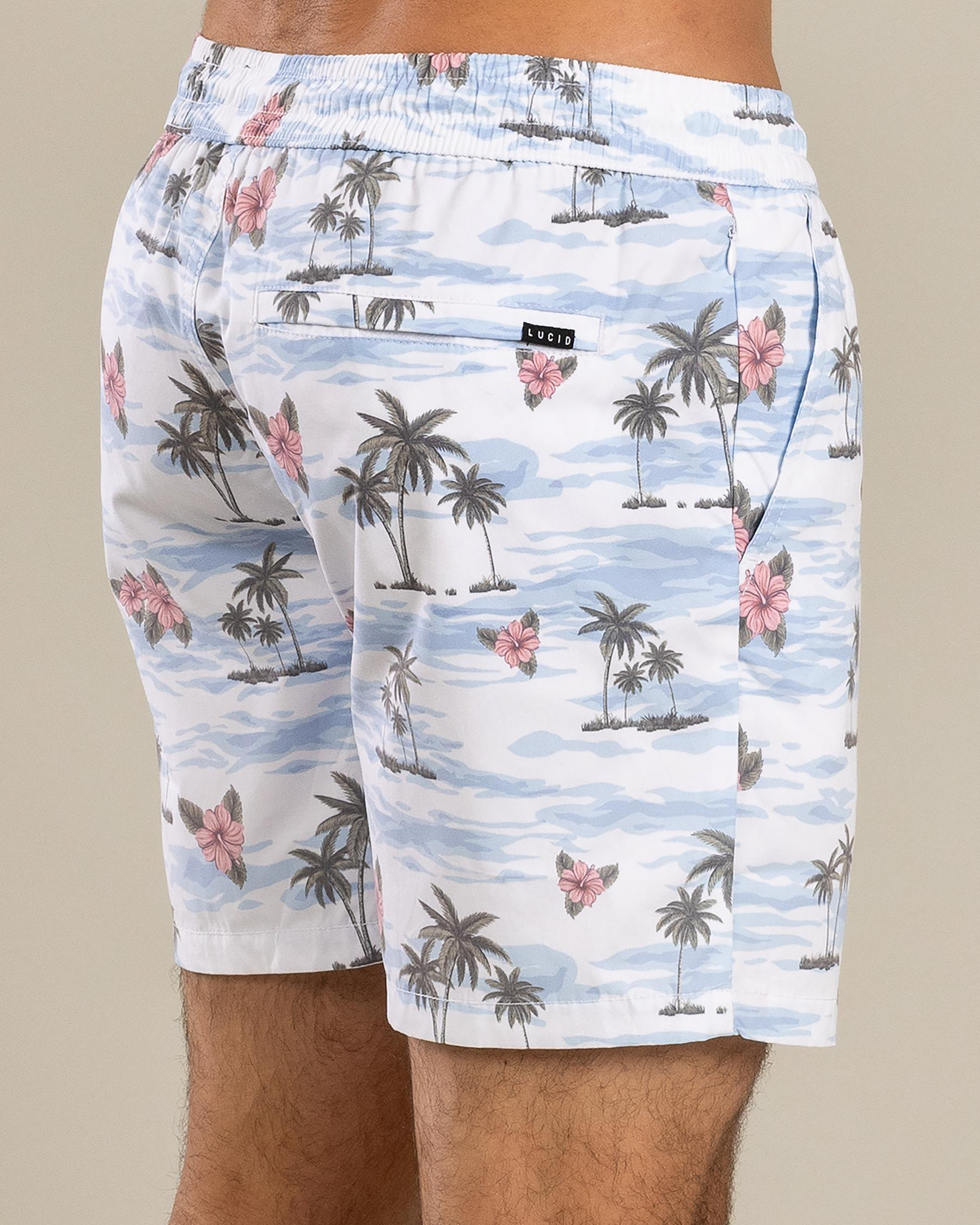 Floretta Elastic Waist Board Shorts