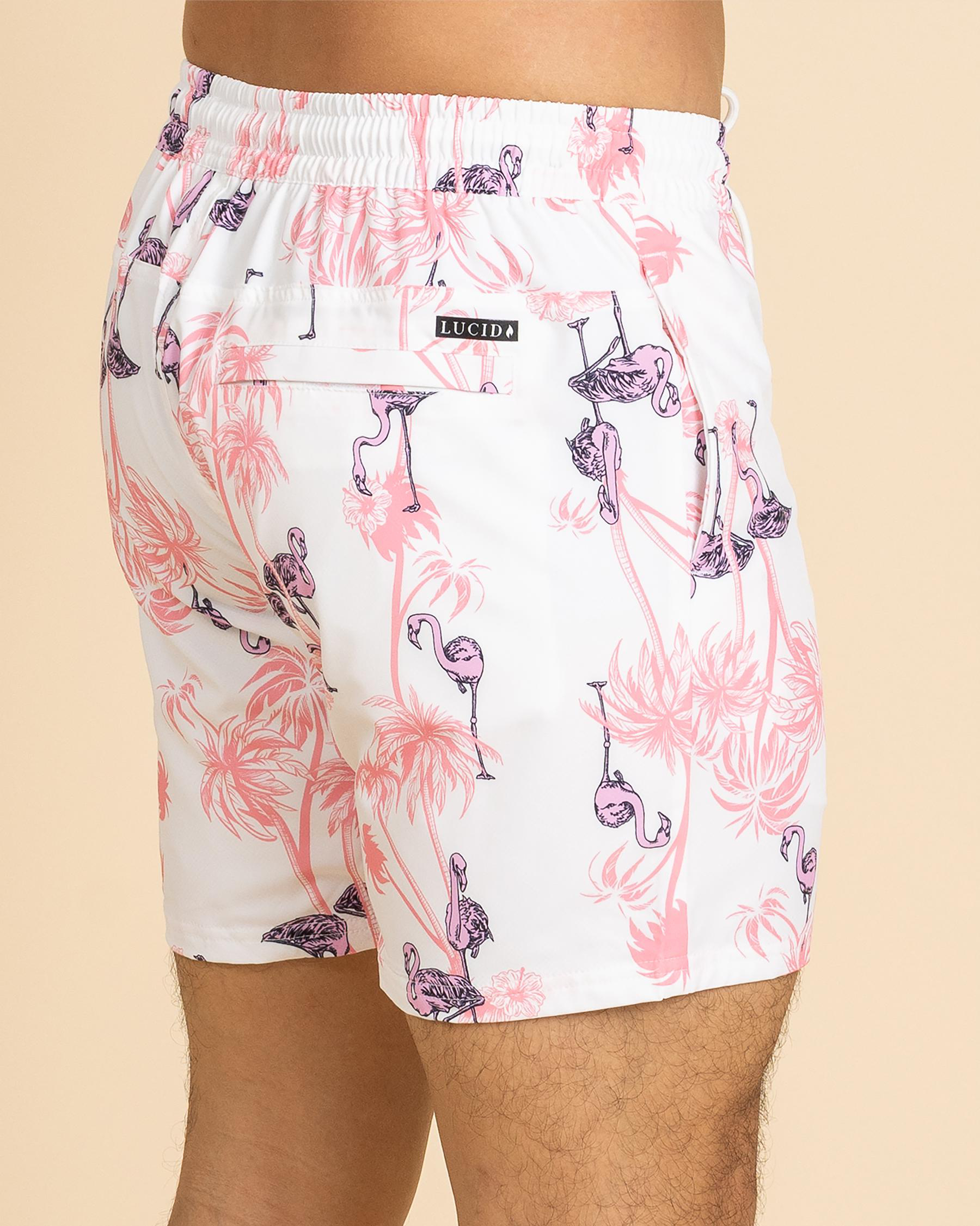 Feather Elastic Waist Shorts