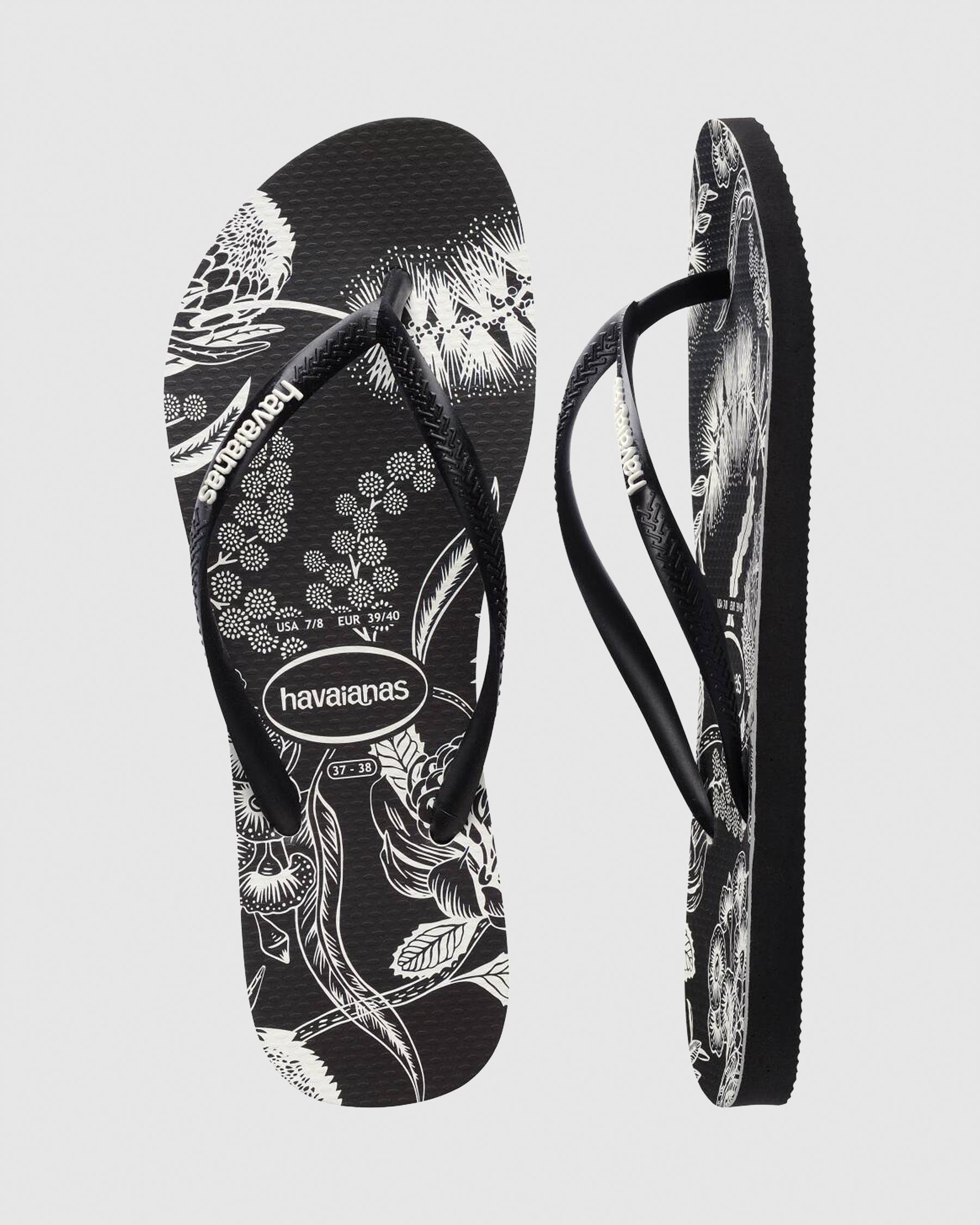 Slim B&W Native Thongs