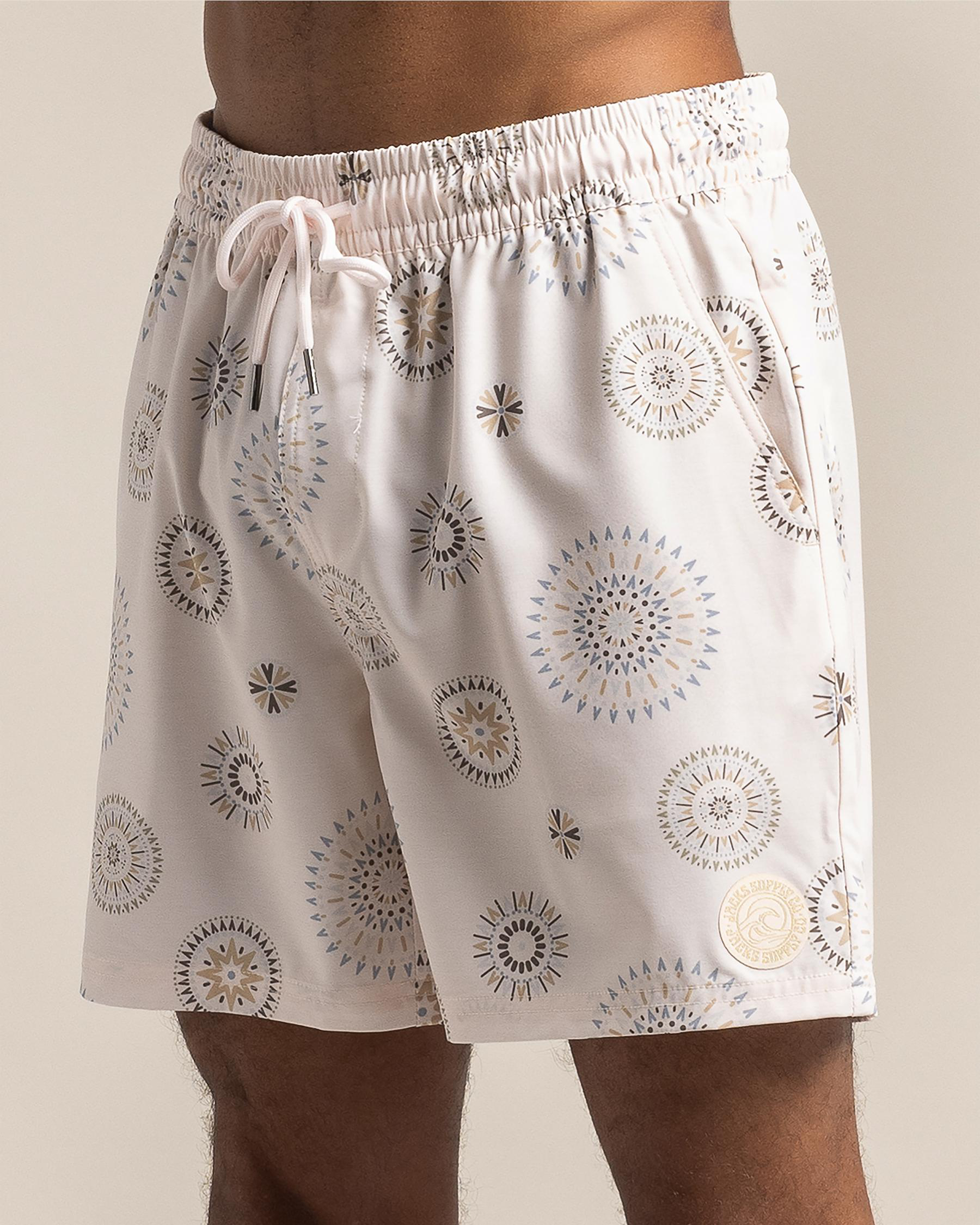 Circuit Elastic Waist Board Shorts