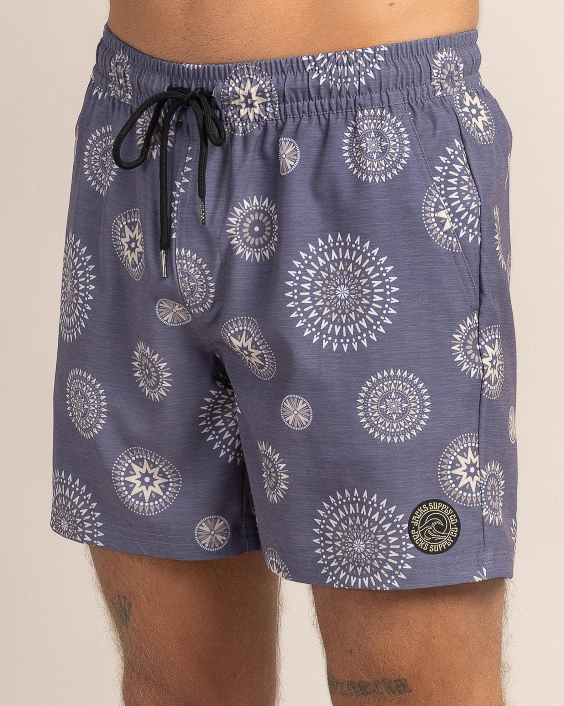 Circuit Elastic Waist Board Shorts