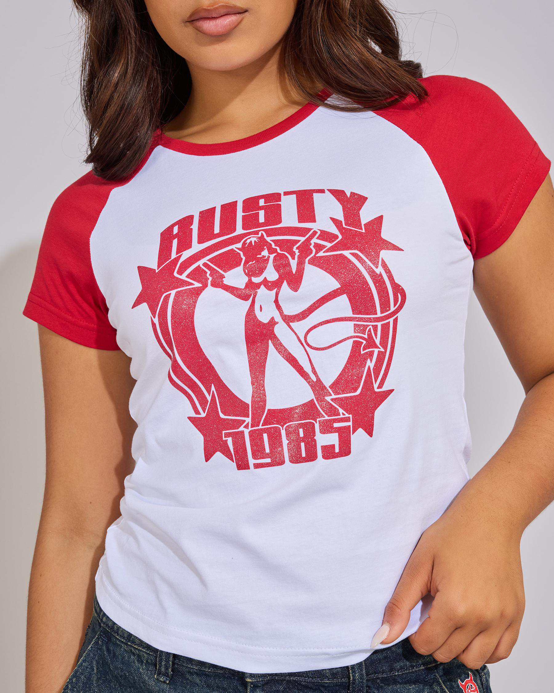 Daring Devil Cap Sleeve Baby Tee