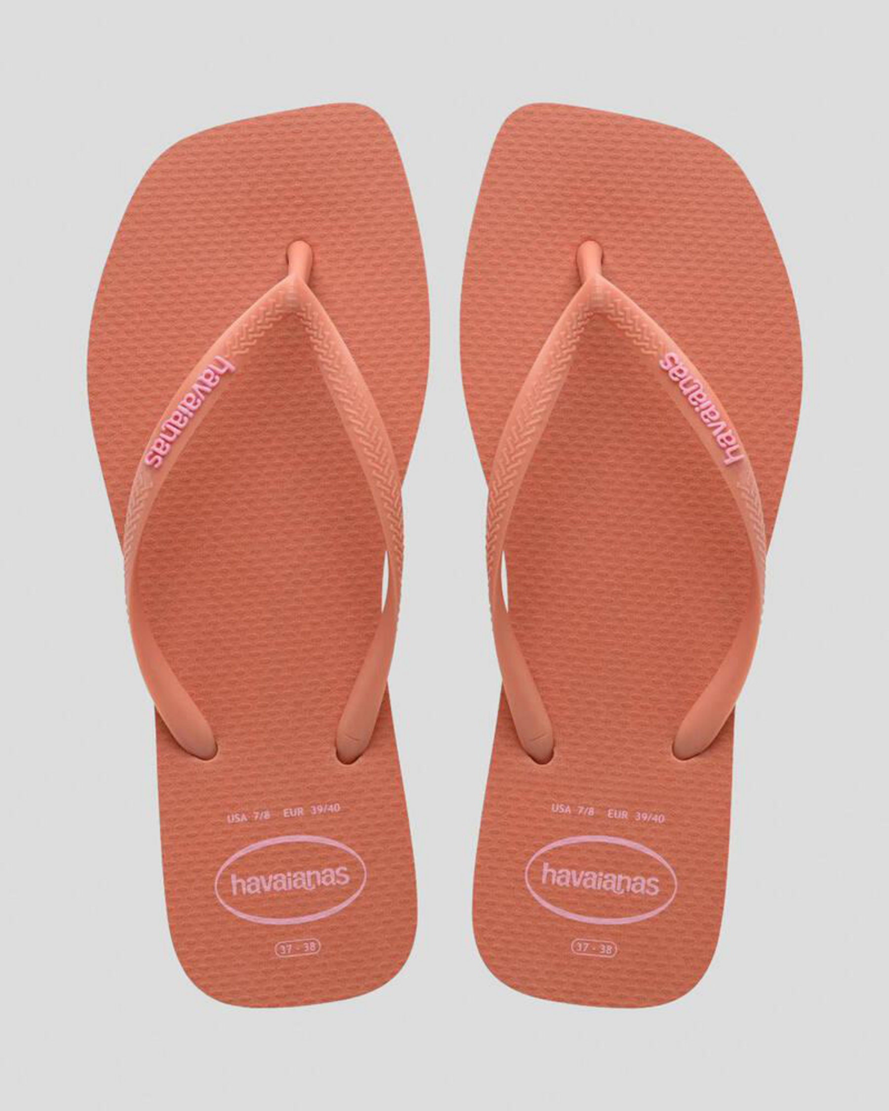 Slim Square Logo Thongs