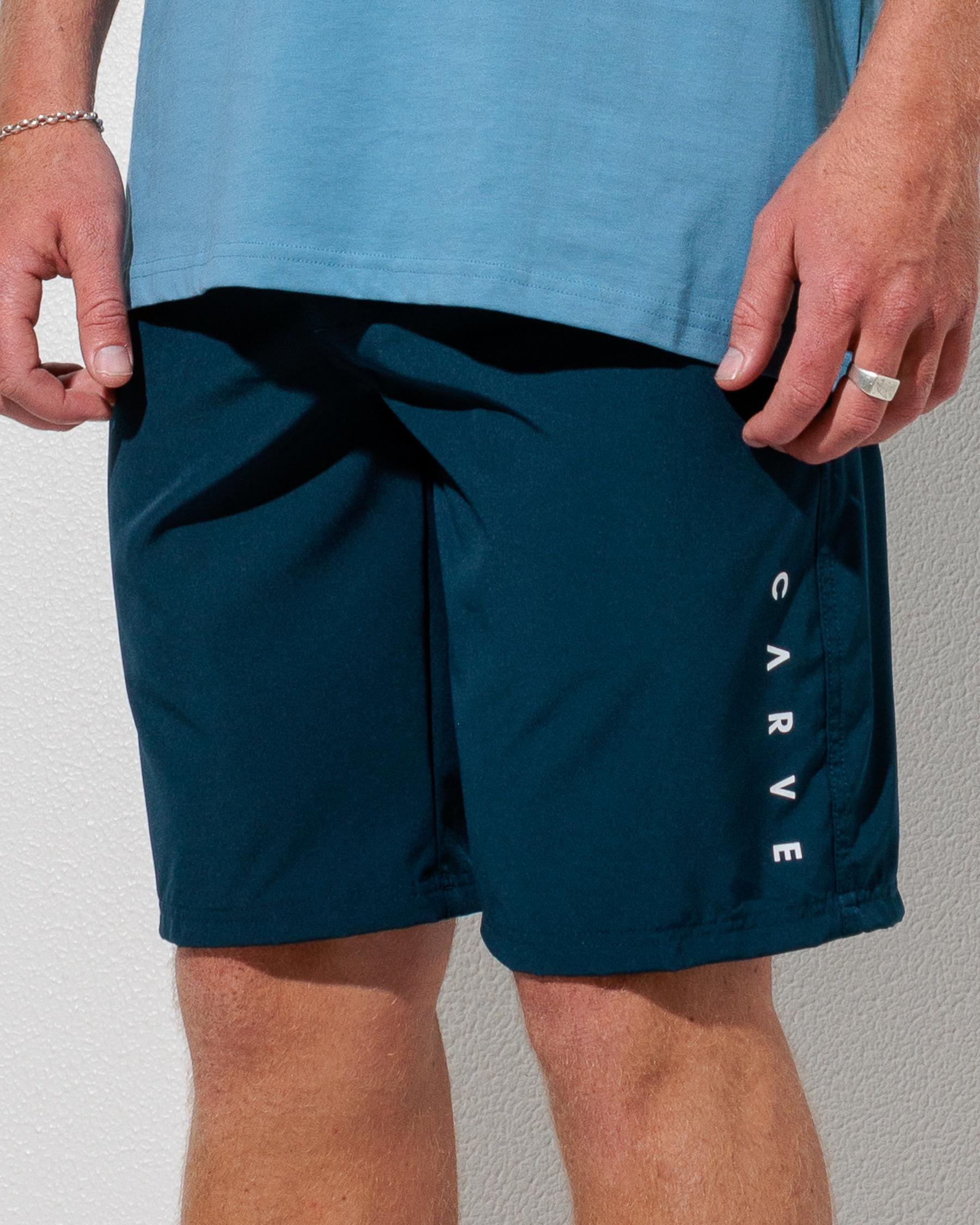 Power Up Elastic Waist Board Shorts