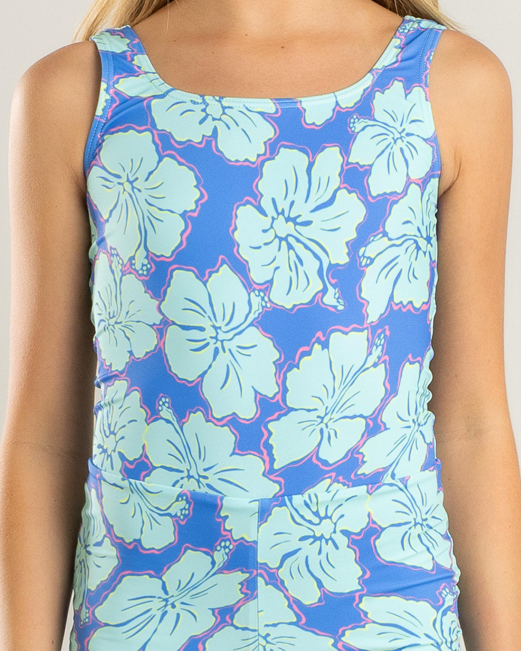 Happy Hibiscus Retro Shortie One Piece Swimsuit