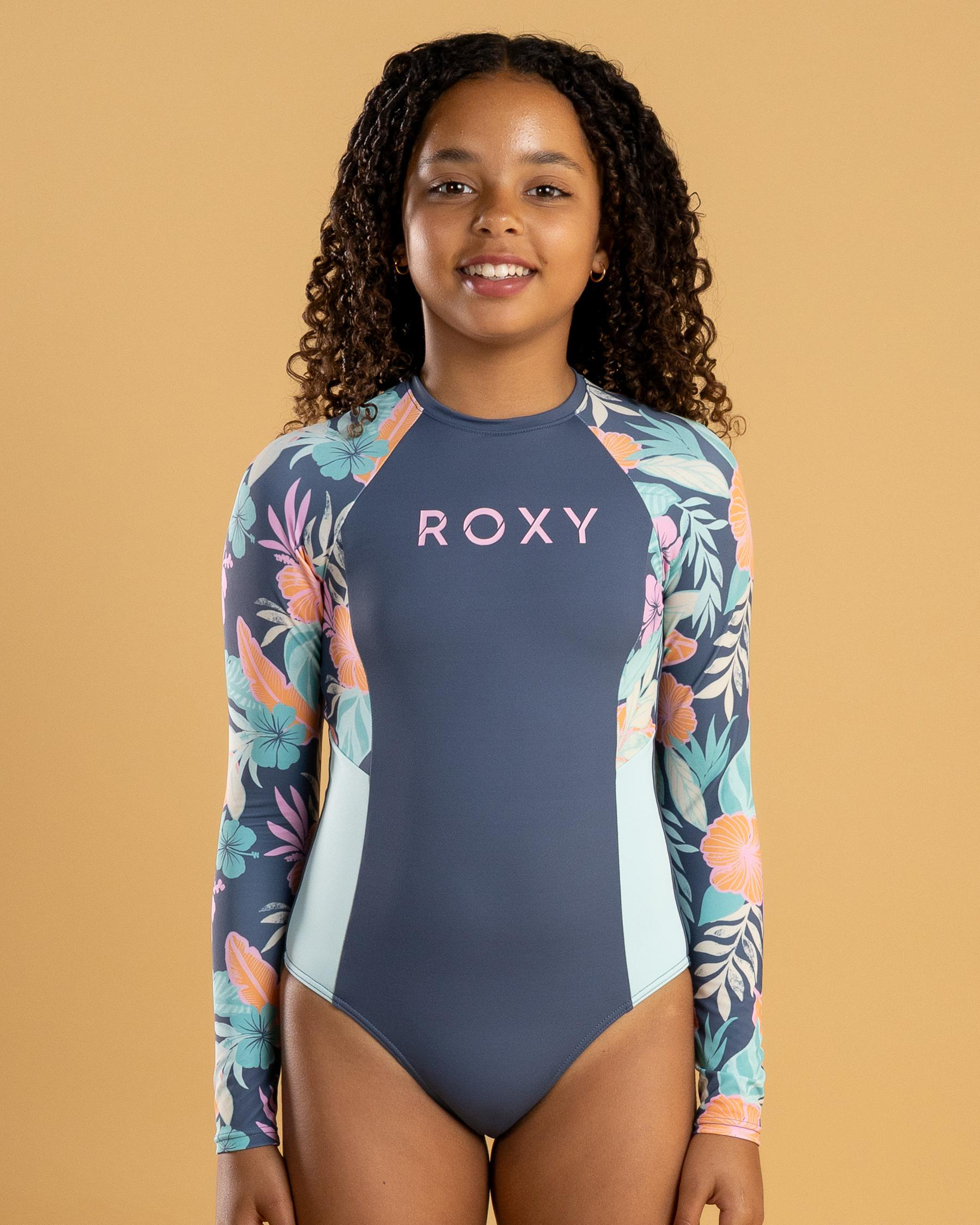 Active Floral Long Sleeve Surfsuit