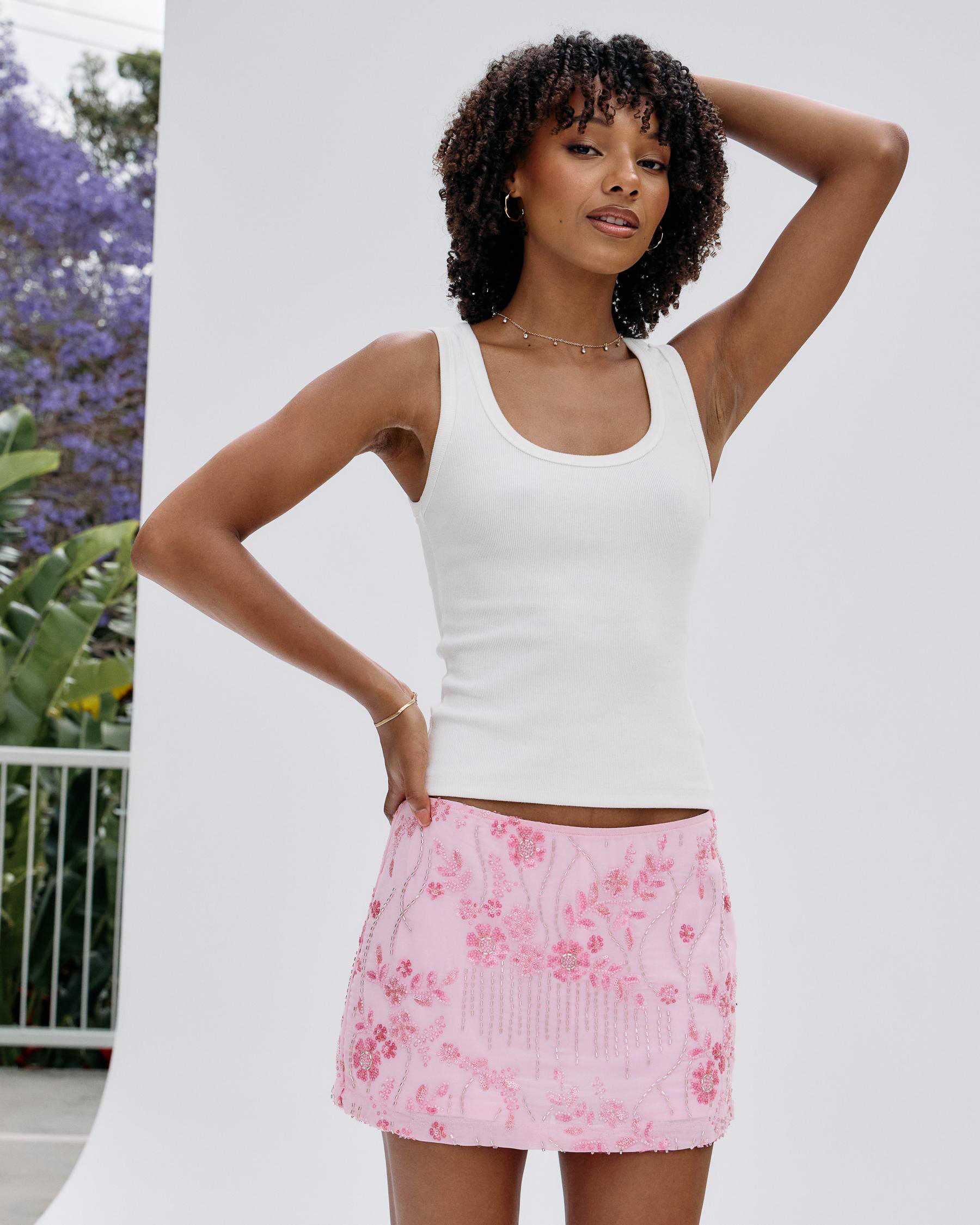 Basic Myla Rib Scoop Tank Top