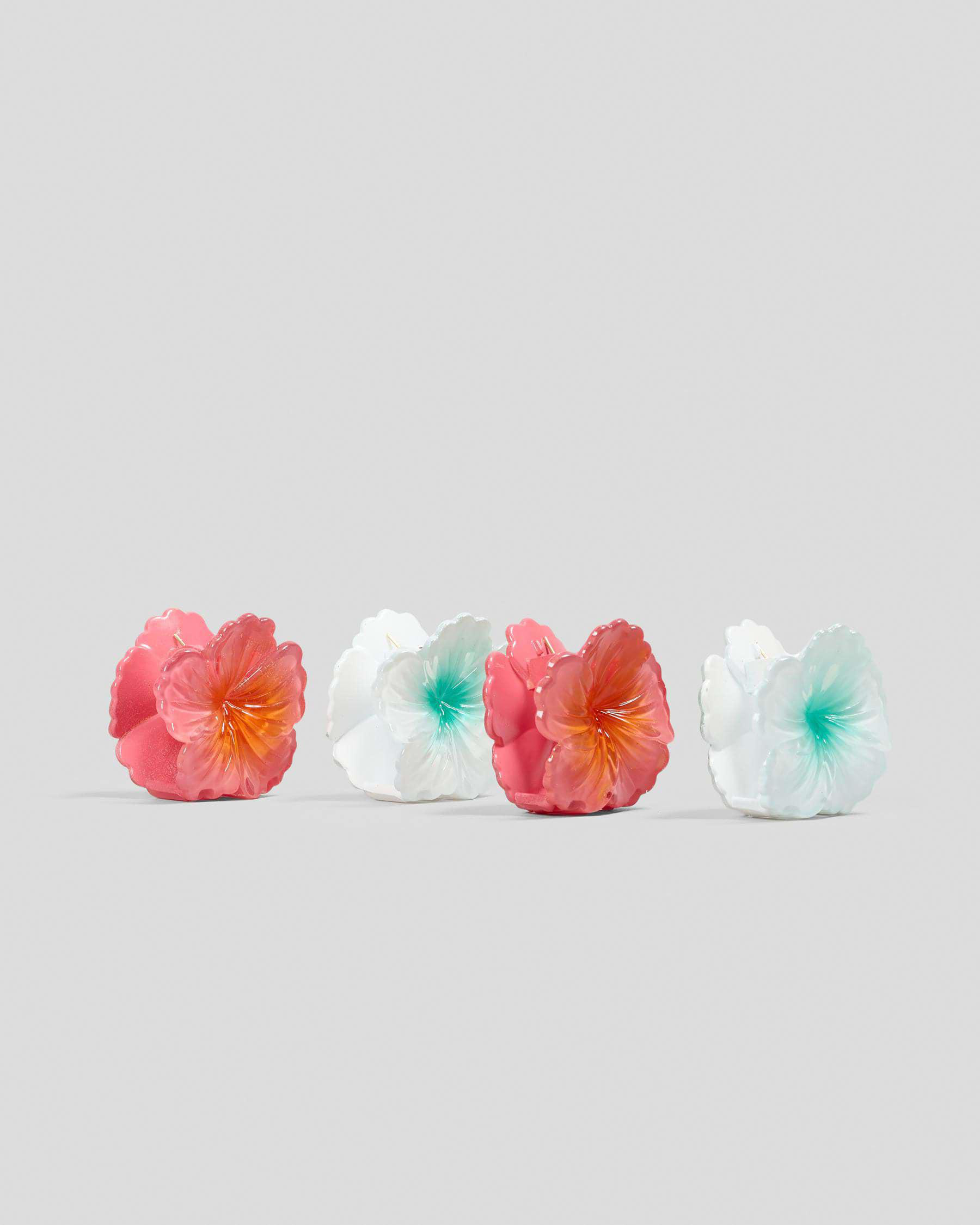 Baby Hibiscus Flower Hair Claw Clip Pack