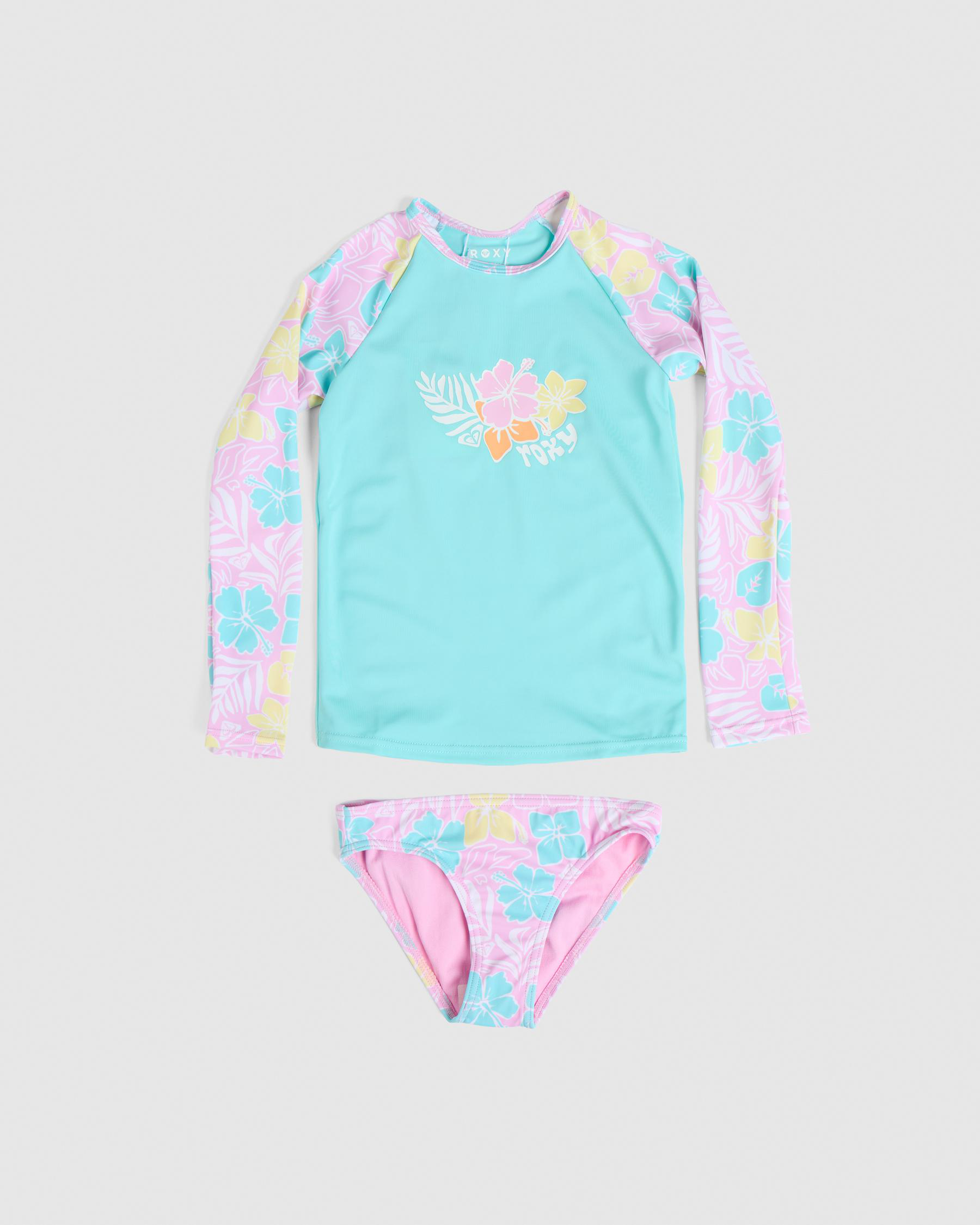 Toddlers' Tropical Square Long Sleeve Rash Vest Set