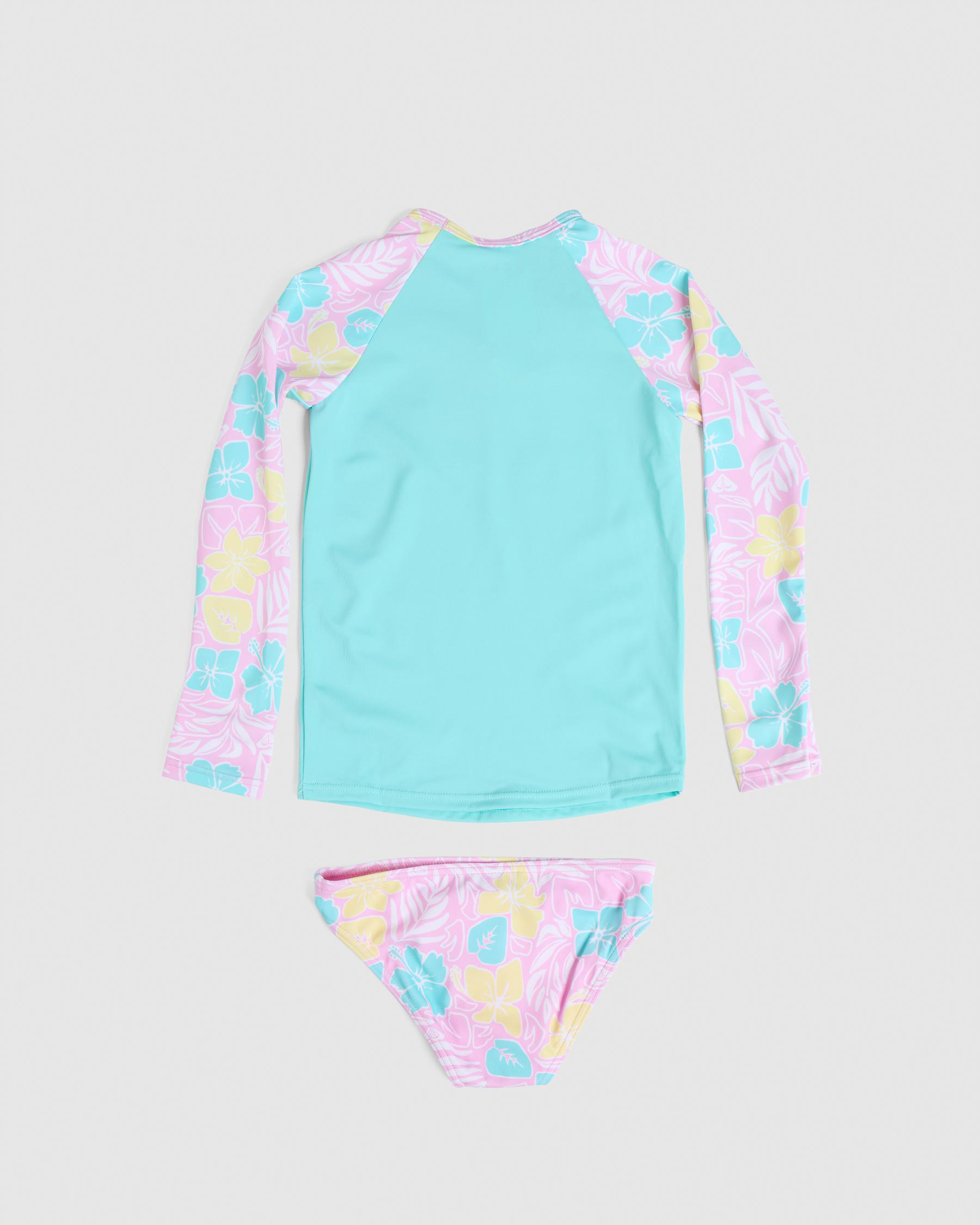 Toddlers' Tropical Square Long Sleeve Rash Vest Set