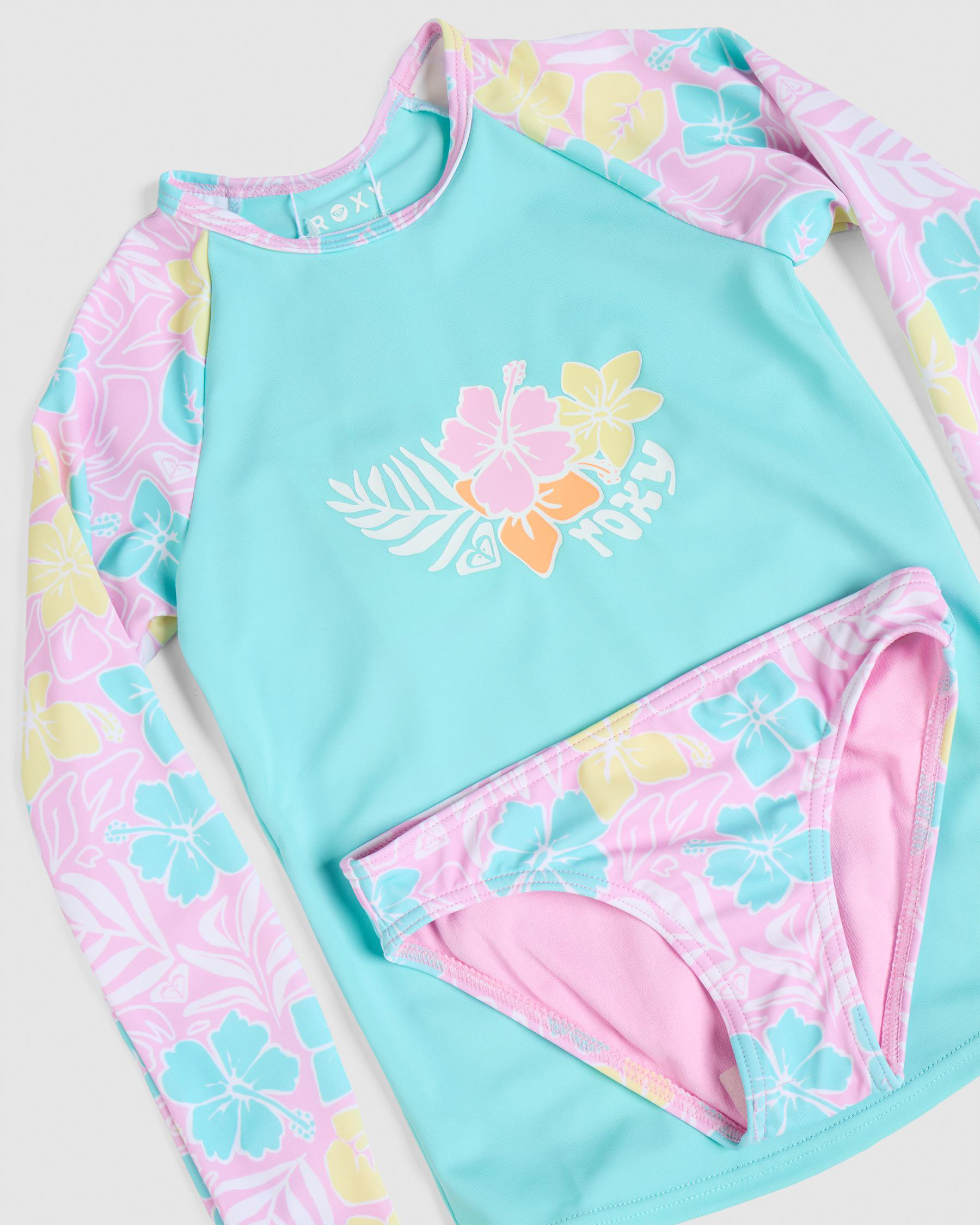 Toddlers' Tropical Square Long Sleeve Rash Vest Set