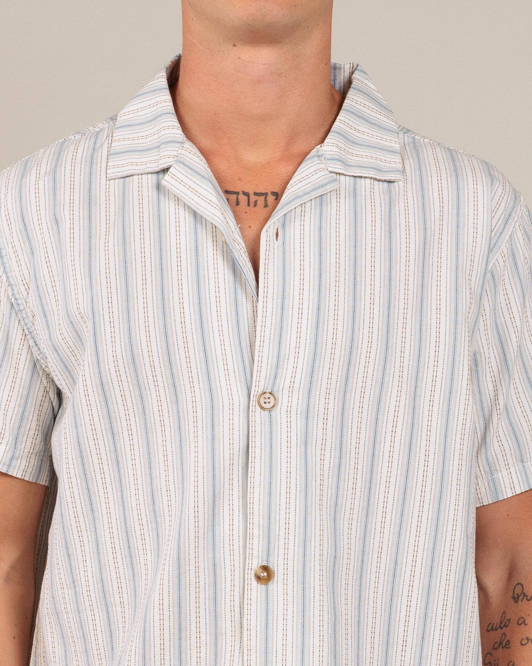 Vacation Stripe Short Sleeve Shirt